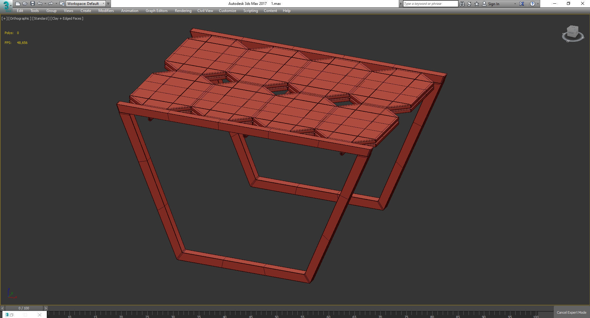 M2kr by Myriam Kuehne Rauner CHESS LOW TABLE 3d model Low-poly 3D model_2