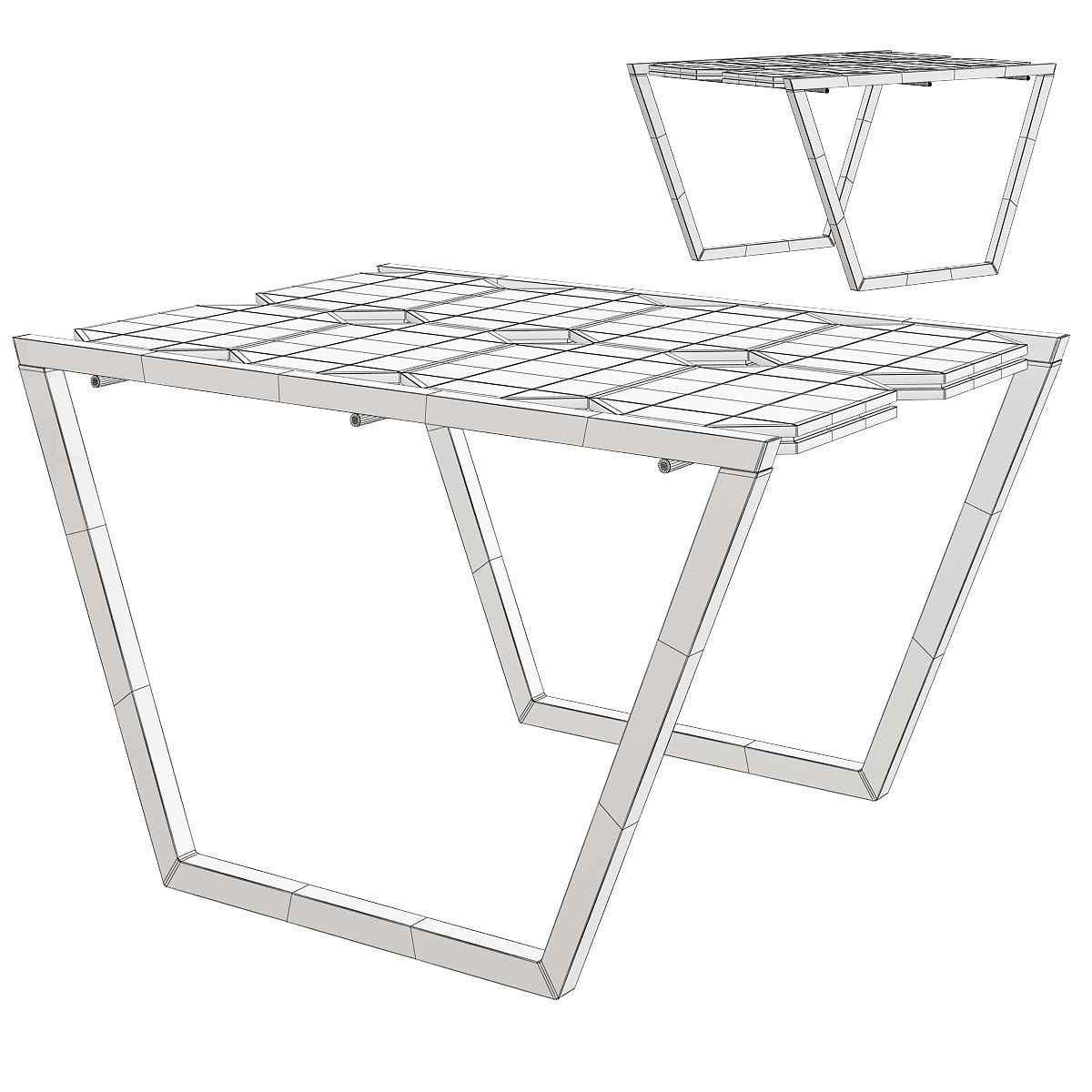 M2kr by Myriam Kuehne Rauner CHESS LOW TABLE 3d model Low-poly 3D model_1