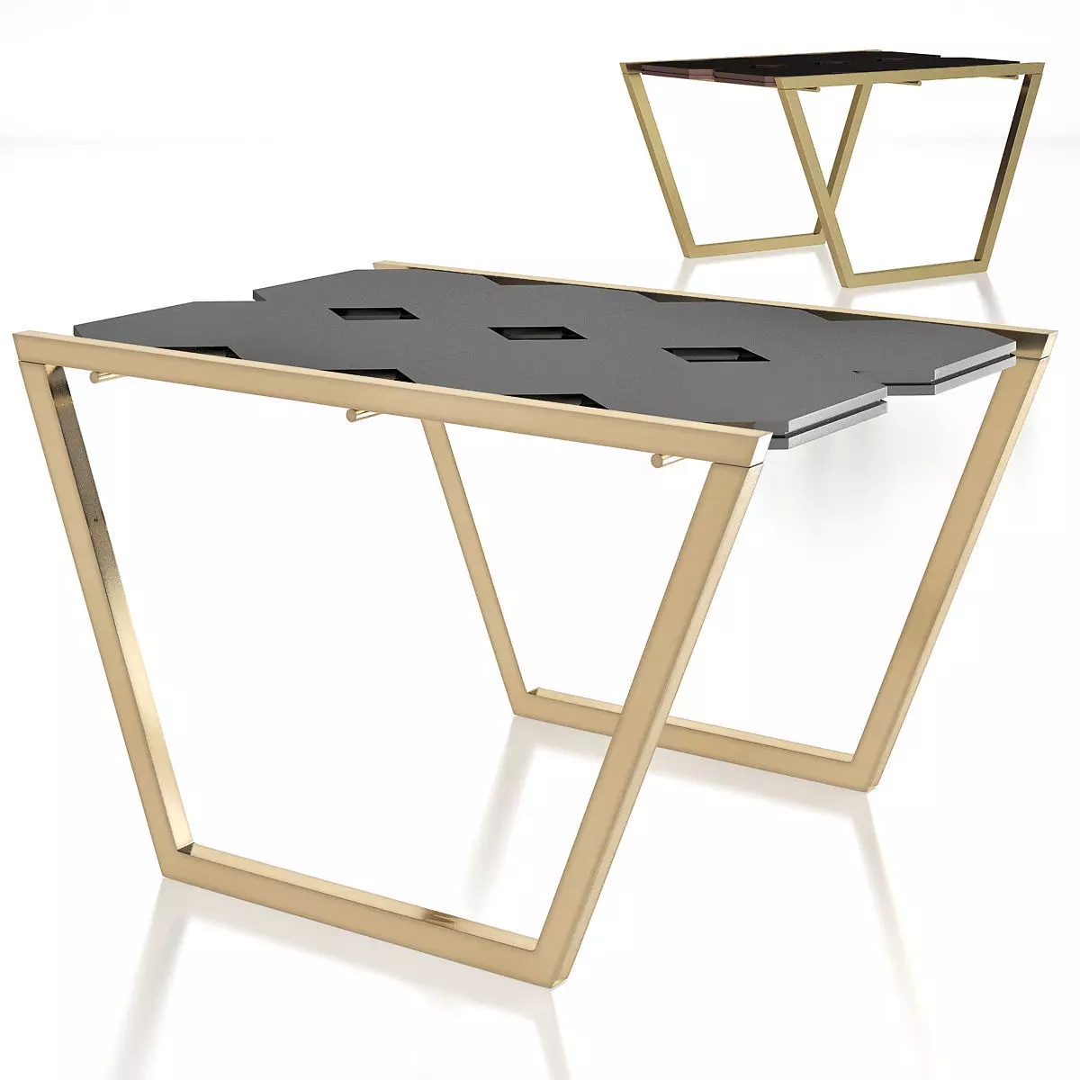 M2kr by Myriam Kuehne Rauner CHESS LOW TABLE 3d model Low-poly 3D model_0