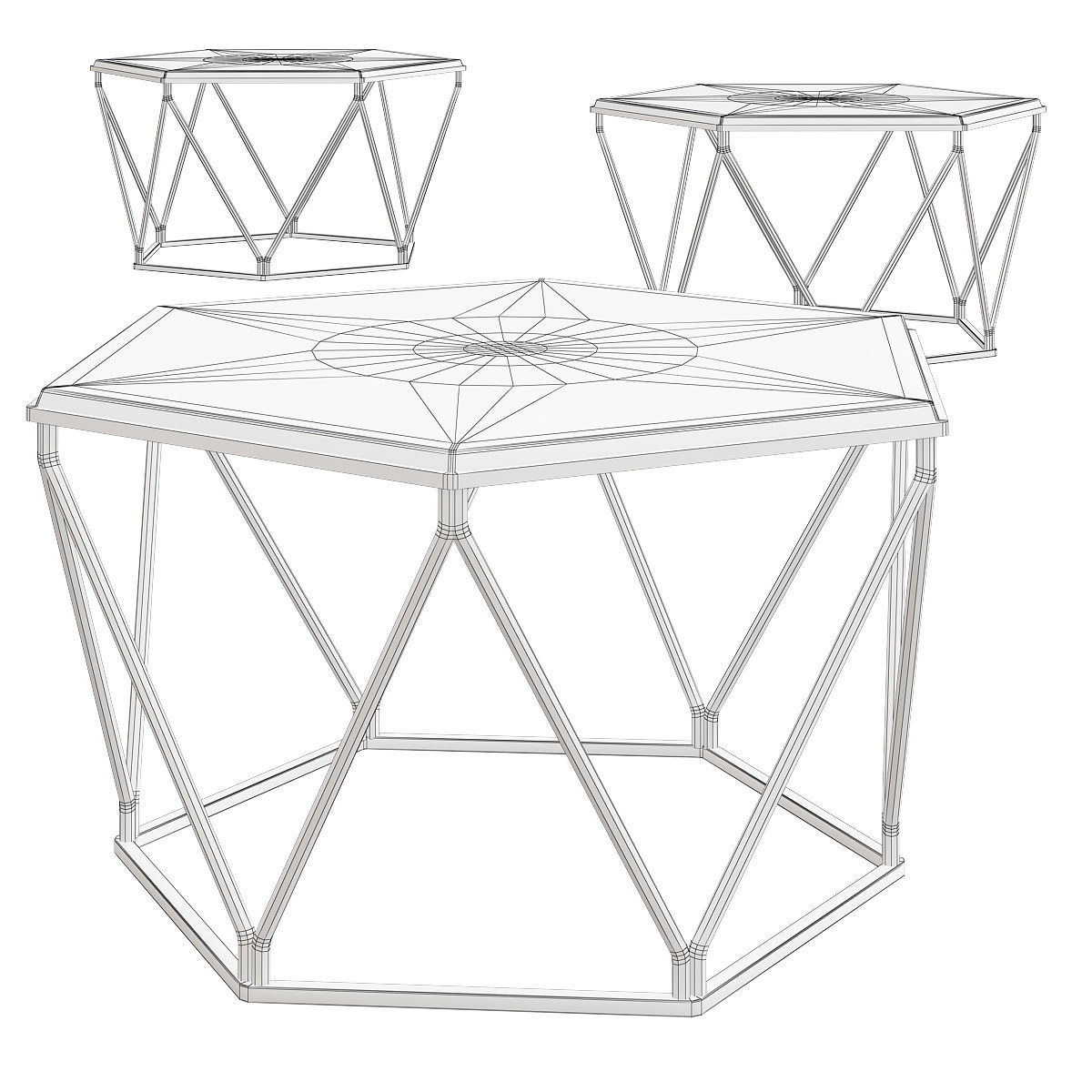 Susanne Coffee Table 3d model Low-poly 3D model_1