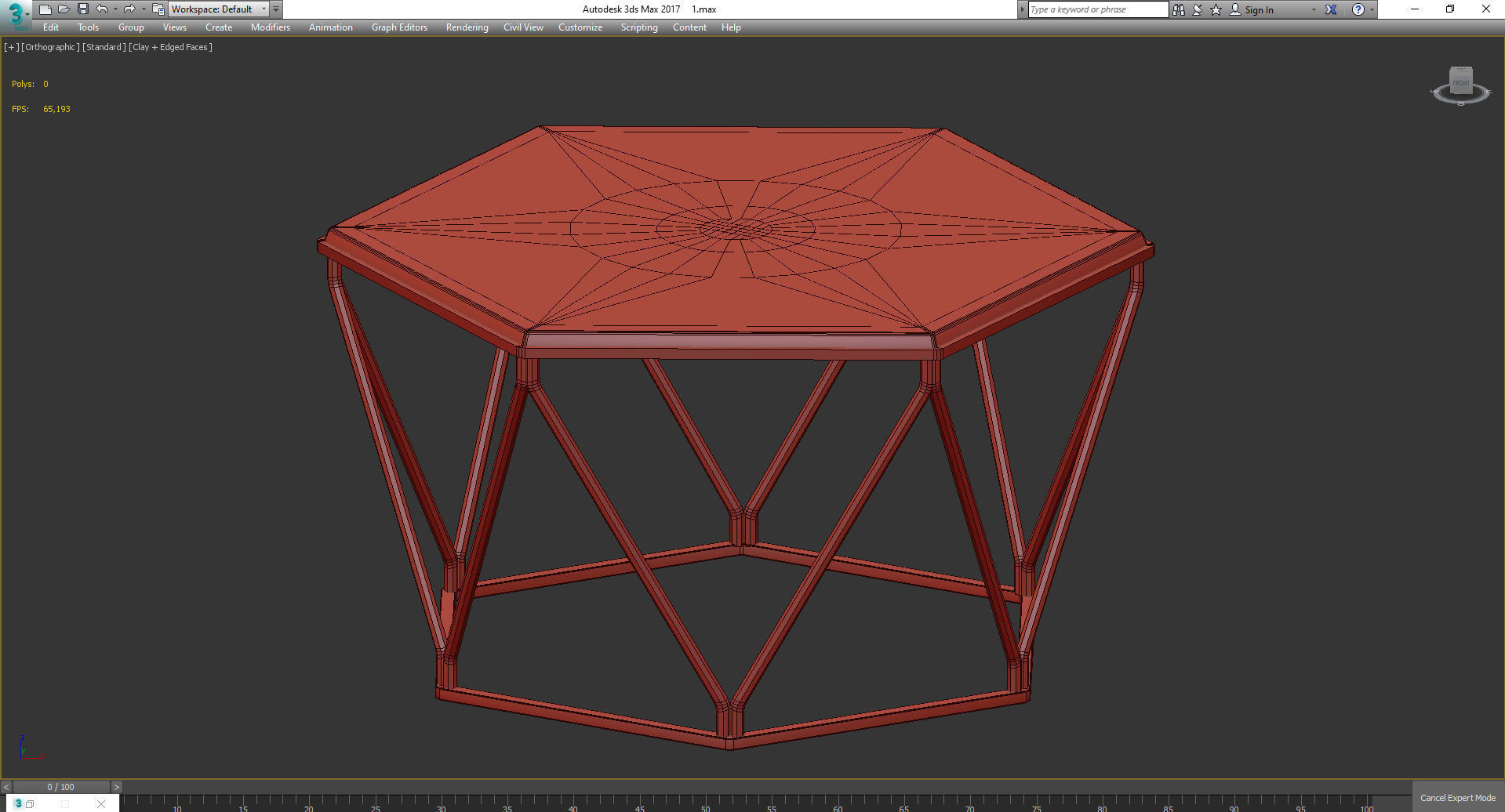 Susanne Coffee Table 3d model Low-poly 3D model_3