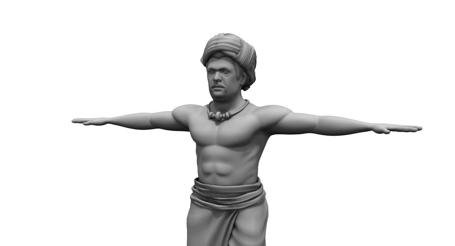  Farmer india 3d model 3D model_2