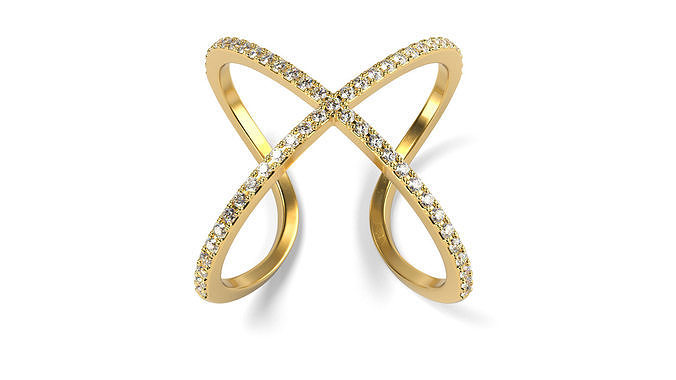 Criss Cross Ring 3D print model