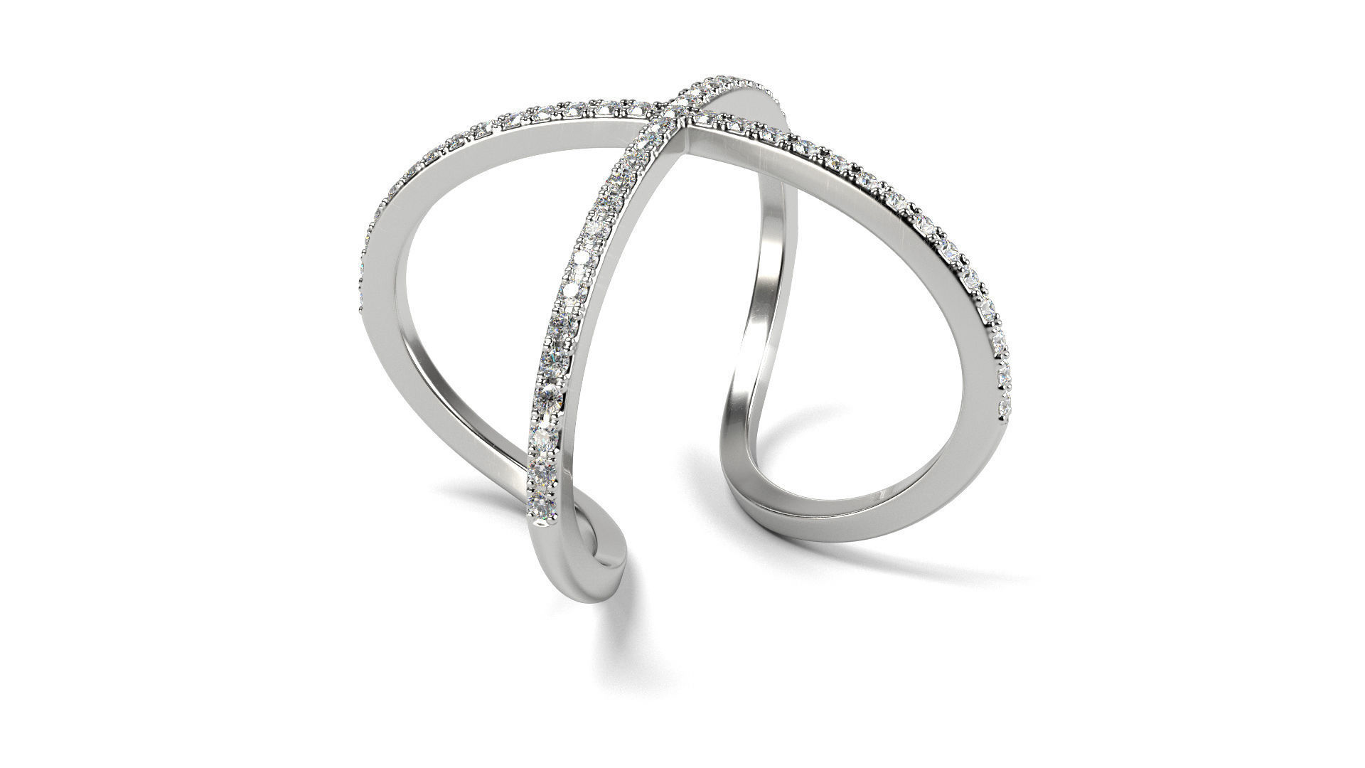 Criss Cross Ring 3D print model_1