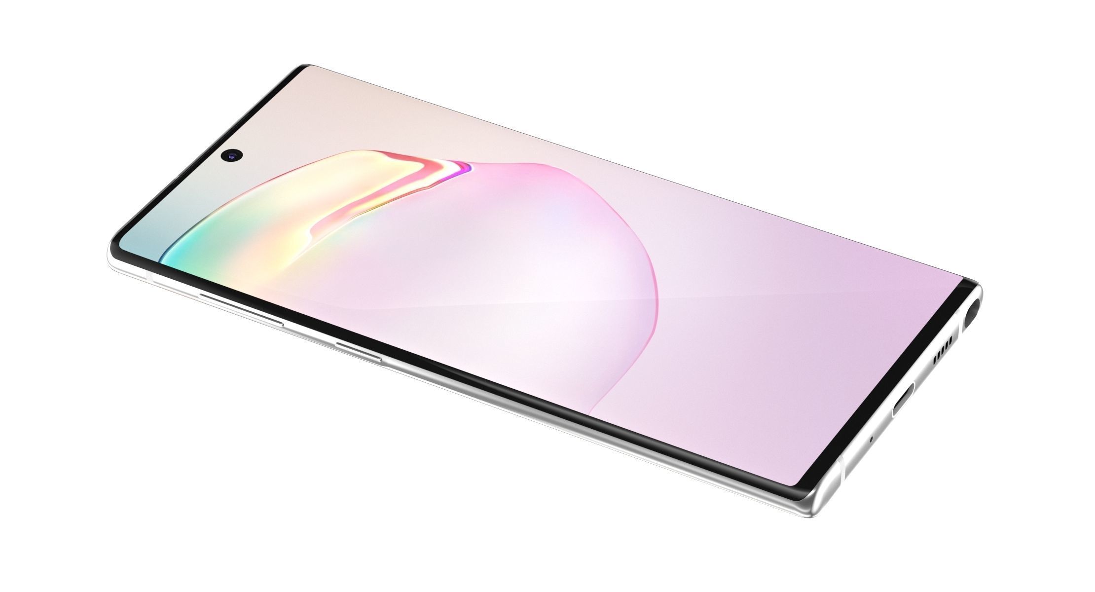 Samsung Galaxy Note 10 Aura White 3D model_4
