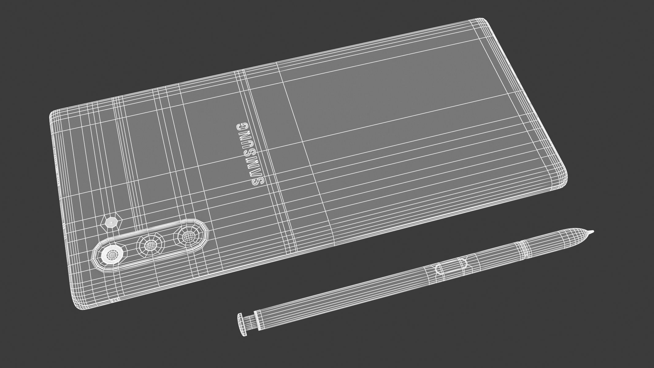 Samsung Galaxy Note 10 Aura White 3D model_13