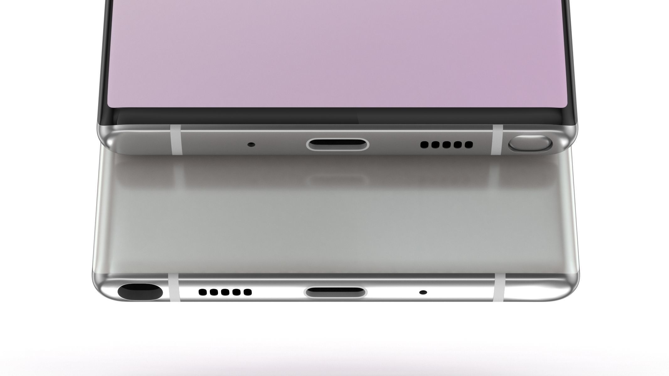 Samsung Galaxy Note 10 Aura White 3D model_10