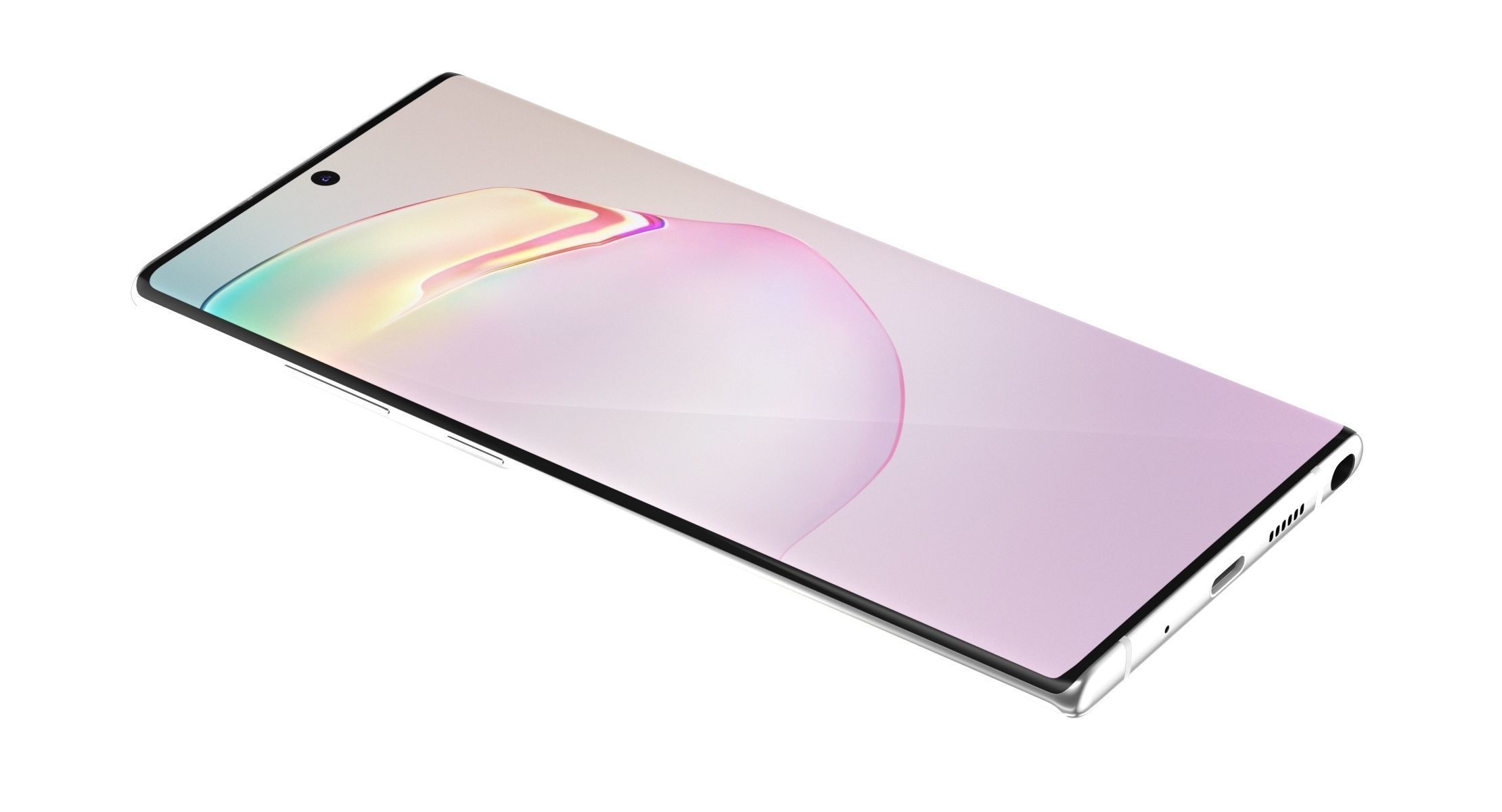 Samsung Galaxy Note 10 Plus Aura White 3D model_5