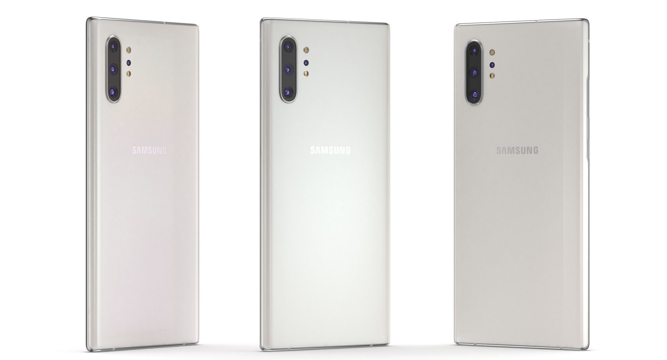 Samsung Galaxy Note 10 Plus Aura White 3D model_10