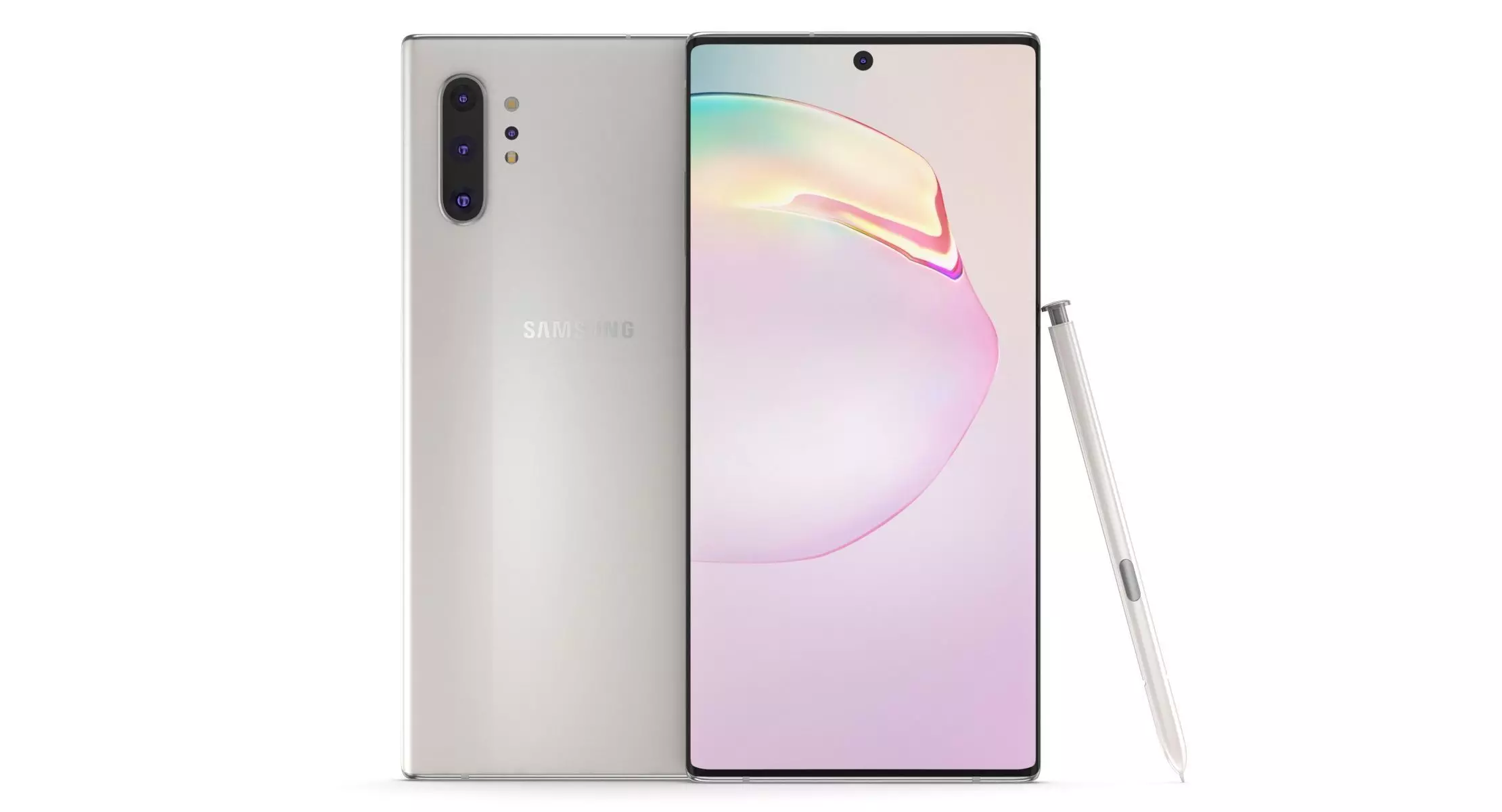 Samsung Galaxy Note 10 Plus Aura White 3D model_0