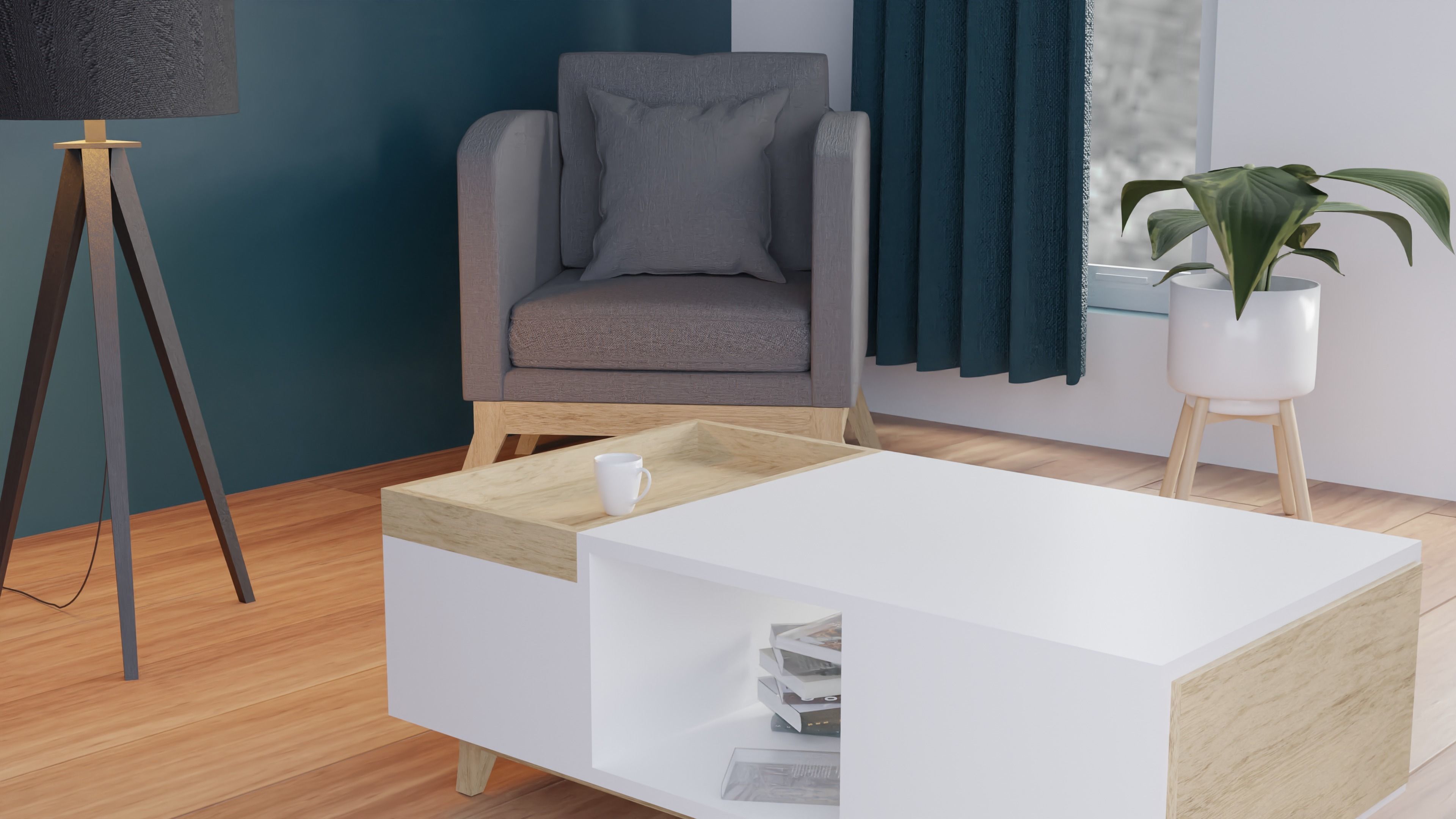 Armchair chair Free 3D model_4