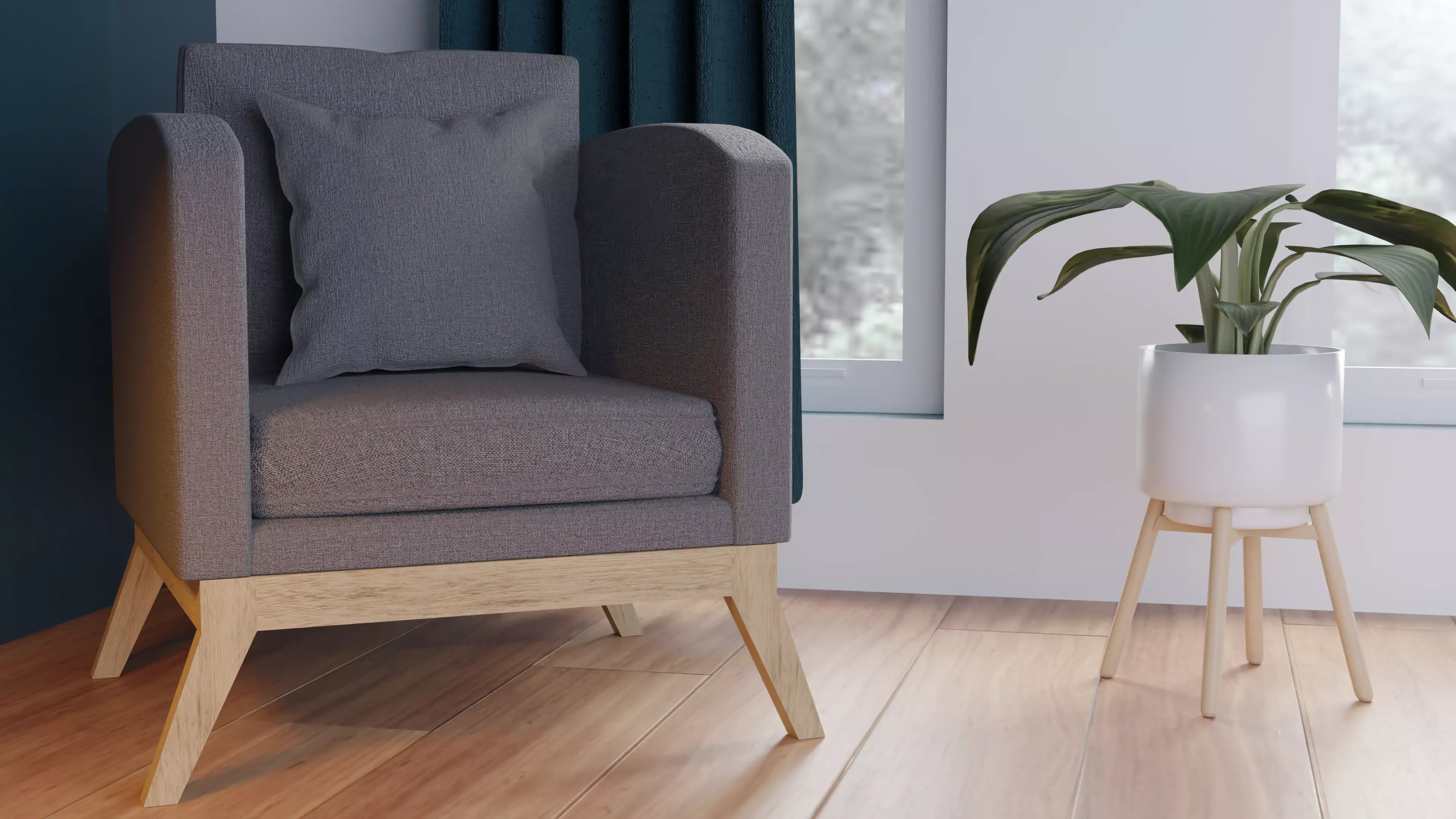Armchair chair Free 3D model_0