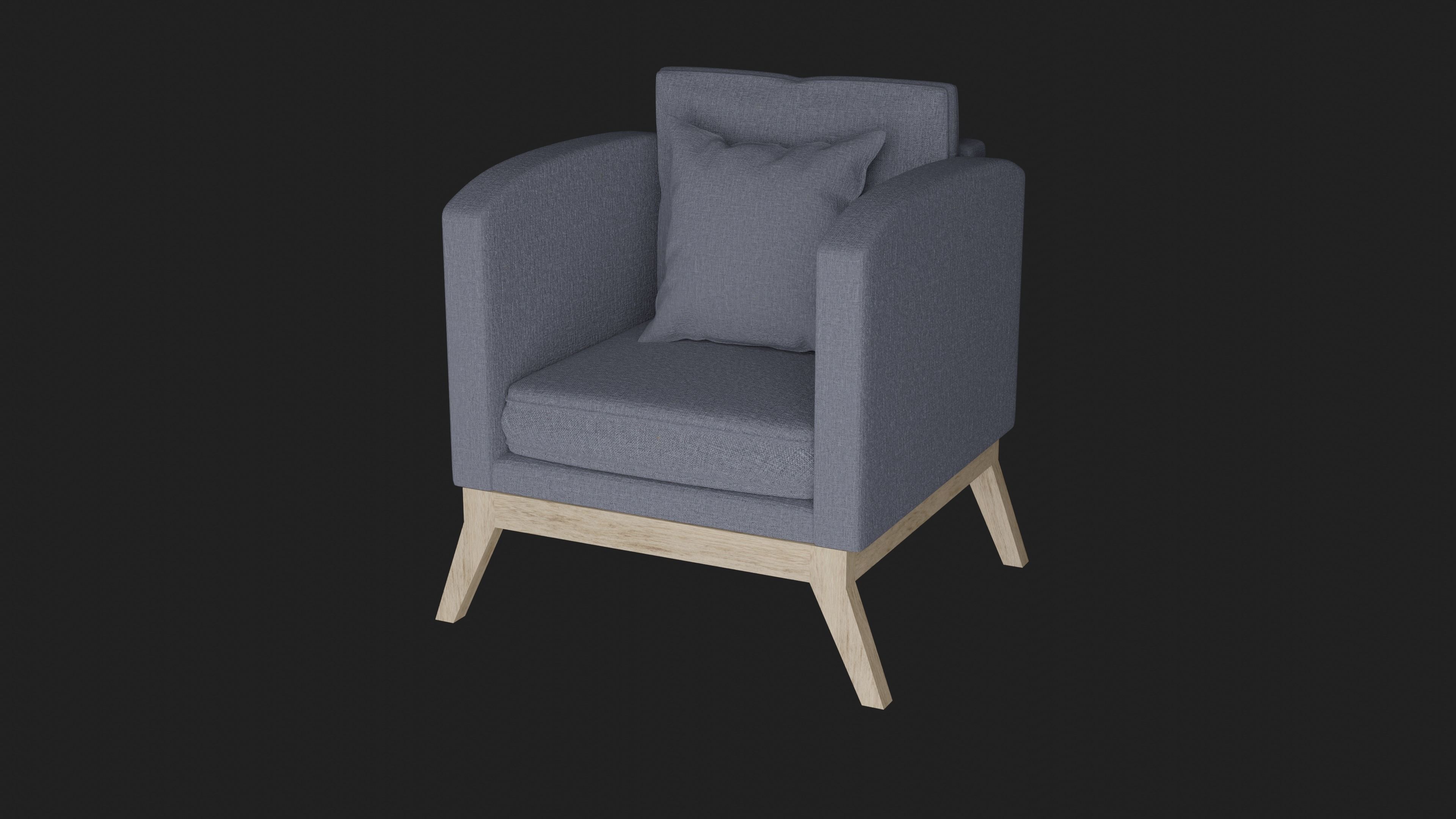 Armchair chair Free 3D model_5