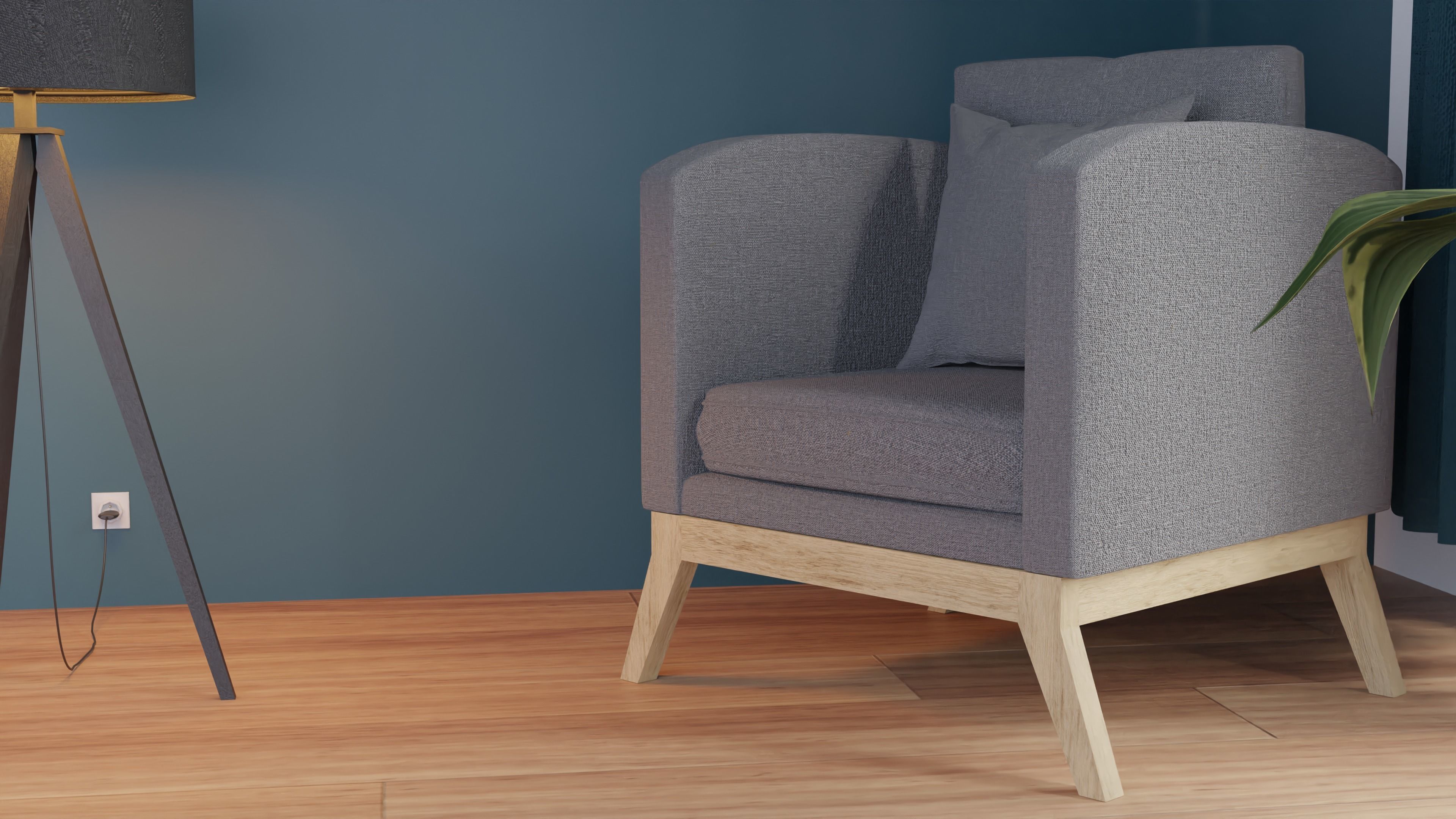 Armchair chair Free 3D model_1