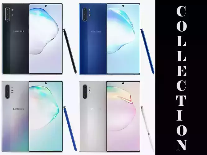 Samsung Galaxy Note 10 Plus All Colors 3D model