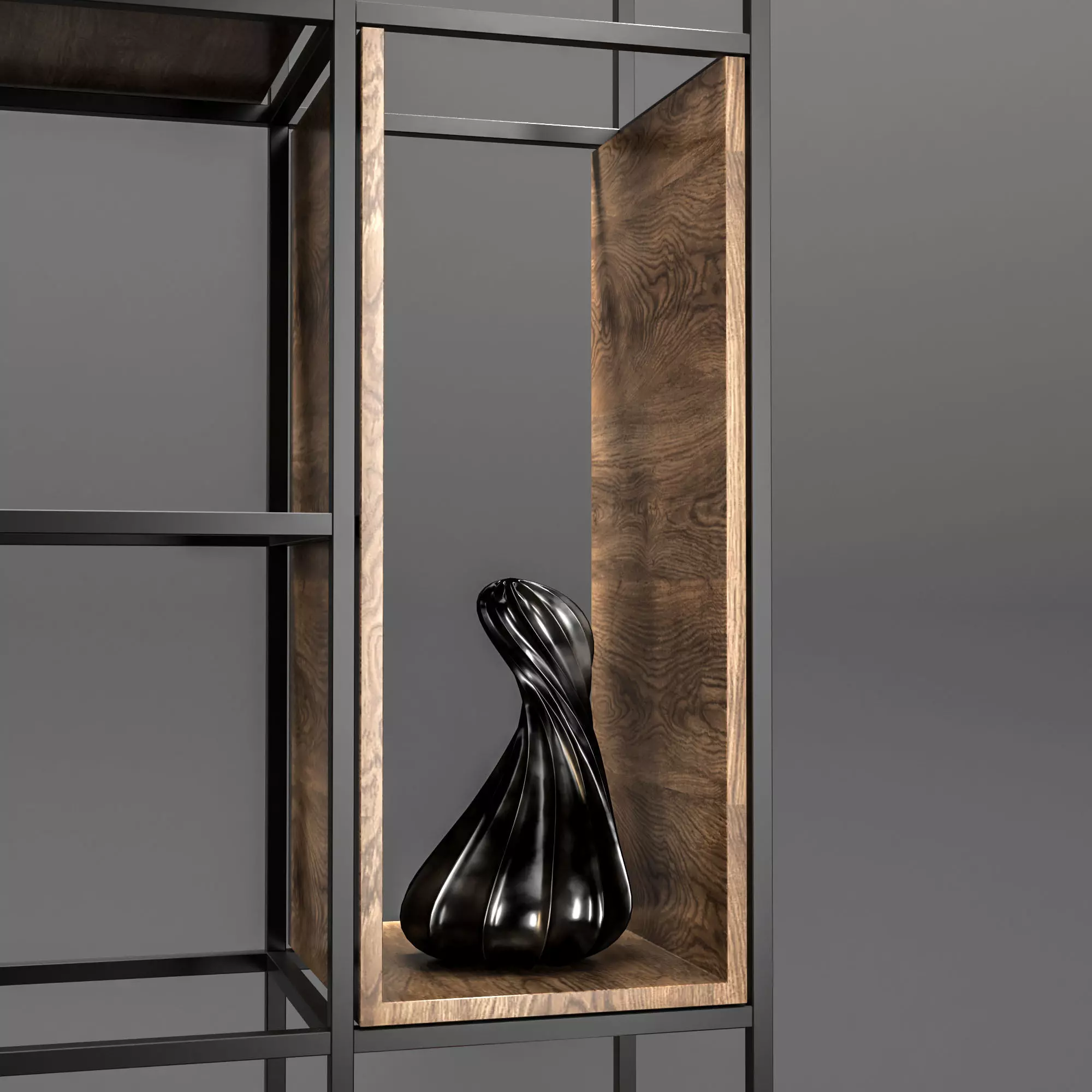 partition shelf with shelves Free 3D model_0