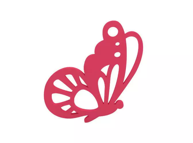 Earring butterfly charm 3D print model_0