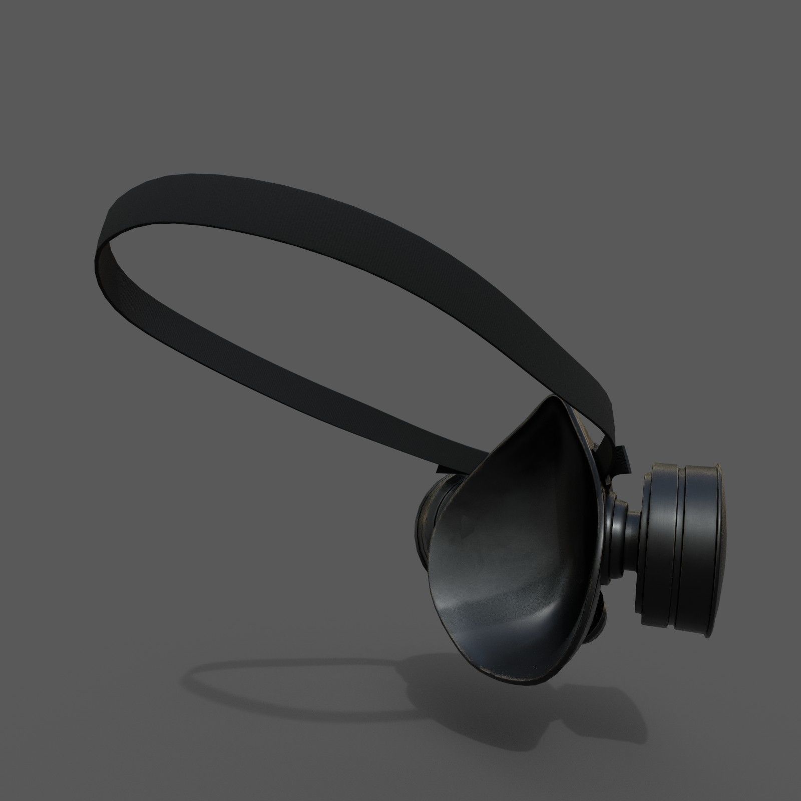 Gas mask protection futuristic technology fantasy 3d low poly Low-poly 3D model_5