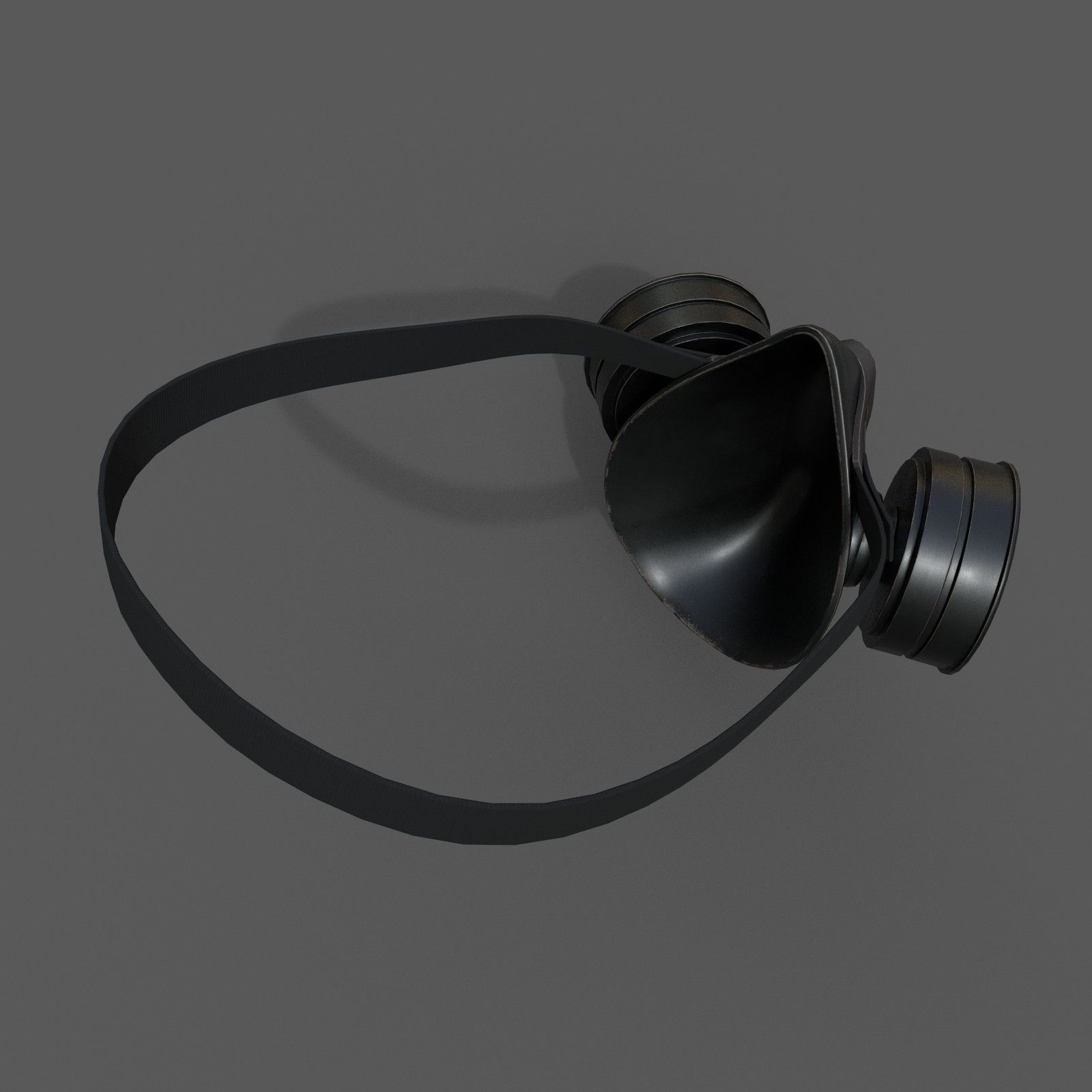 Gas mask protection futuristic technology fantasy 3d low poly Low-poly 3D model_7