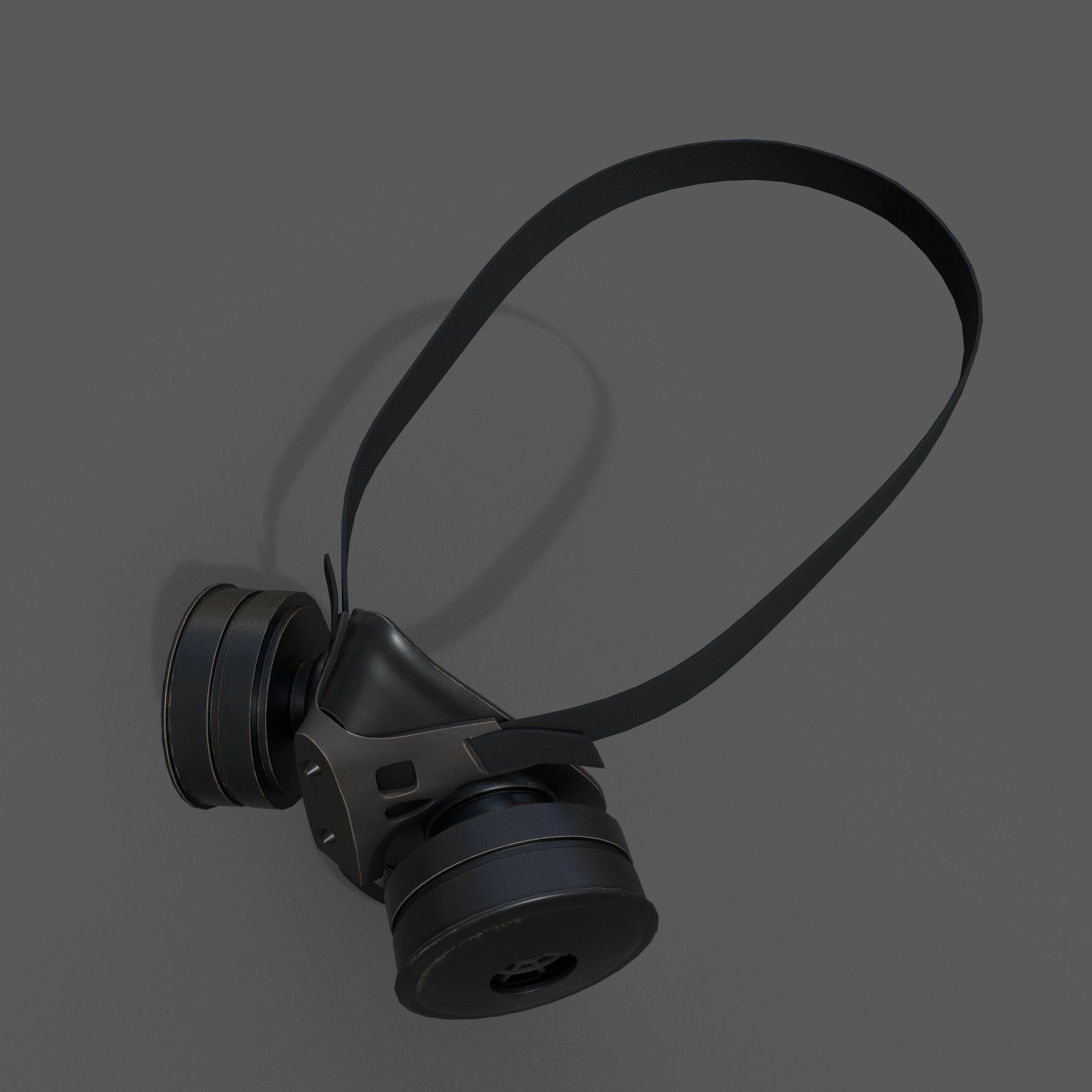 Gas mask protection futuristic technology fantasy 3d low poly Low-poly 3D model_6