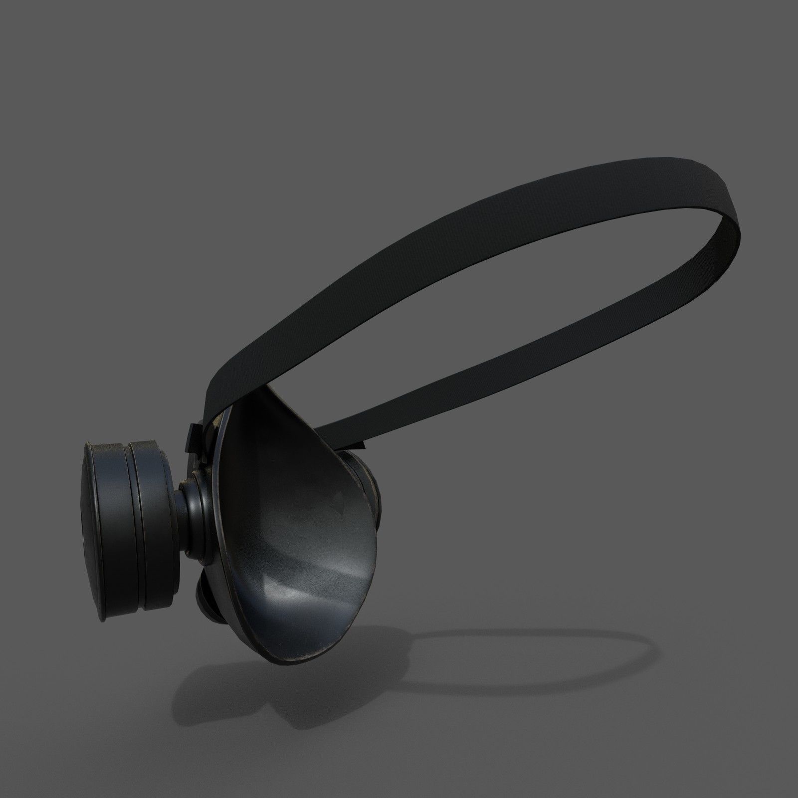 Gas mask protection futuristic technology fantasy 3d low poly Low-poly 3D model_10