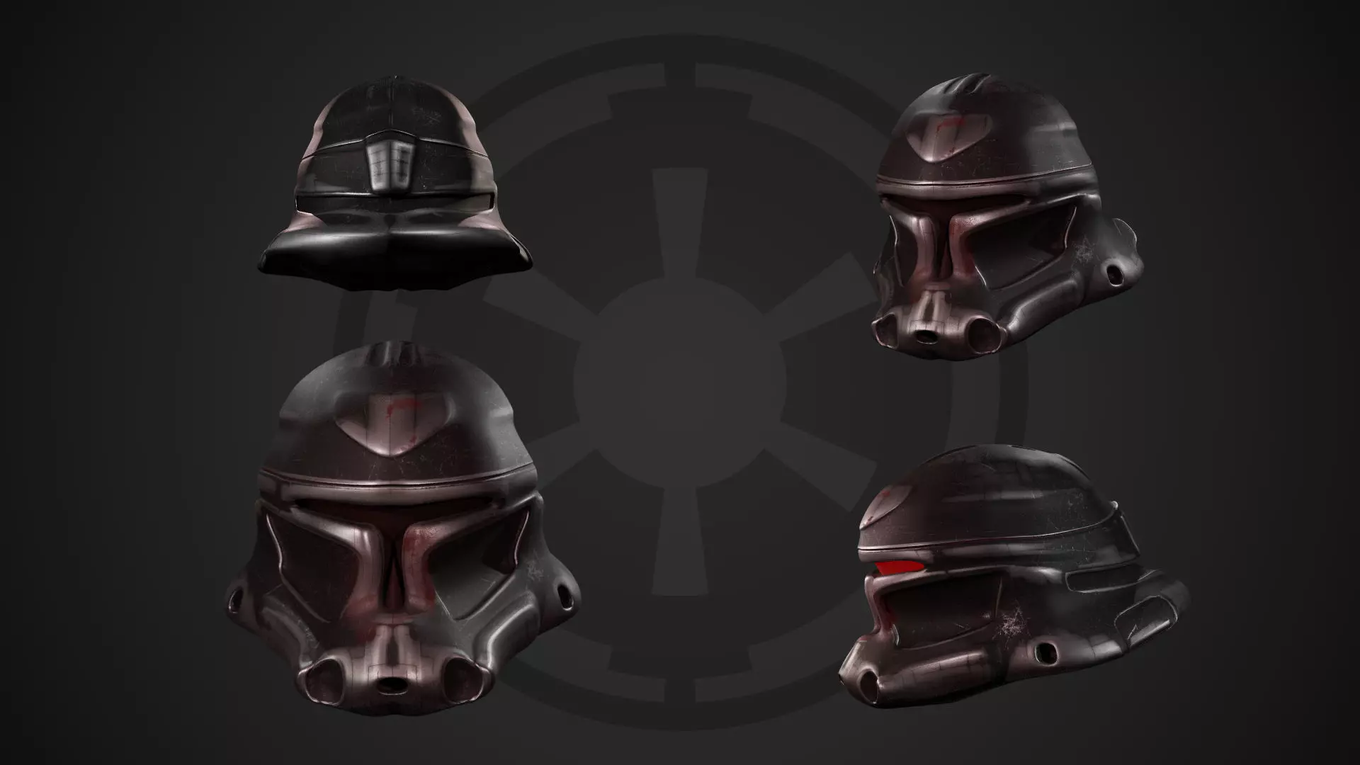 Custom Death Trooper helmet 3D model