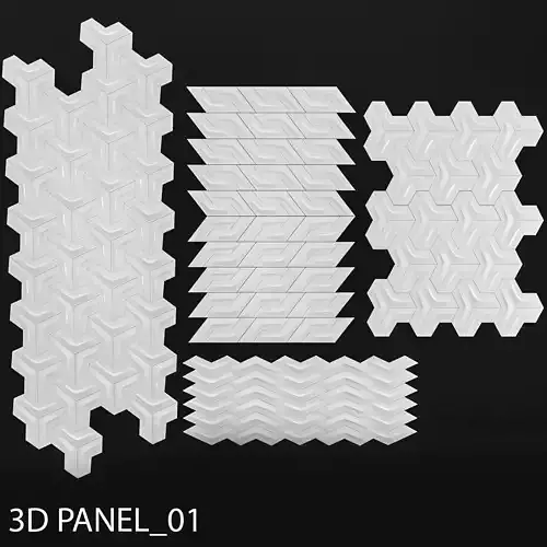 3dpanel geometric patterns Free 3D model