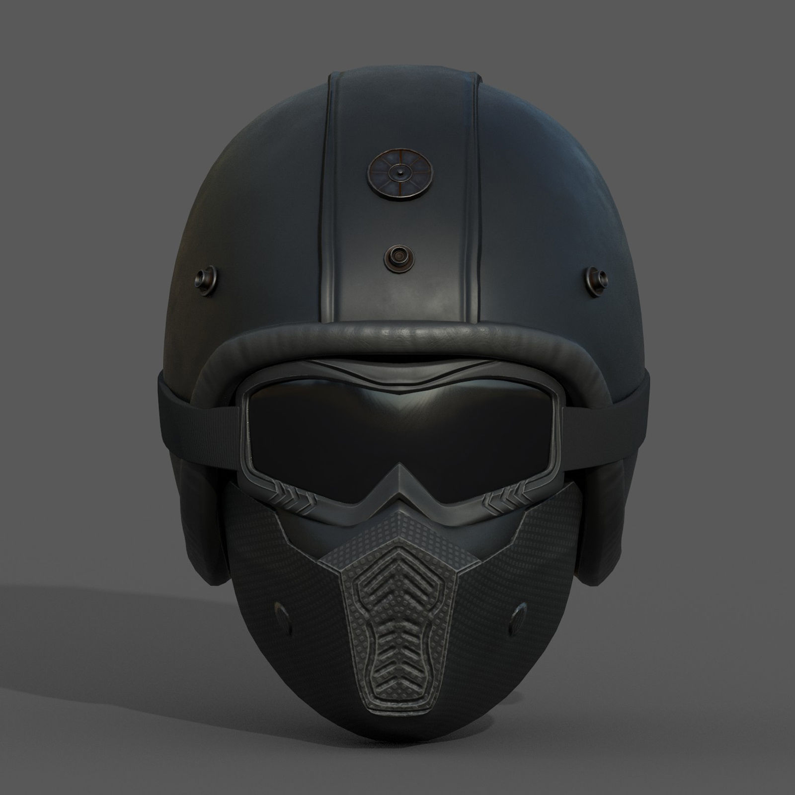 Helmet scifi military combat 3d futuristic technology  Low-poly 3D model_2