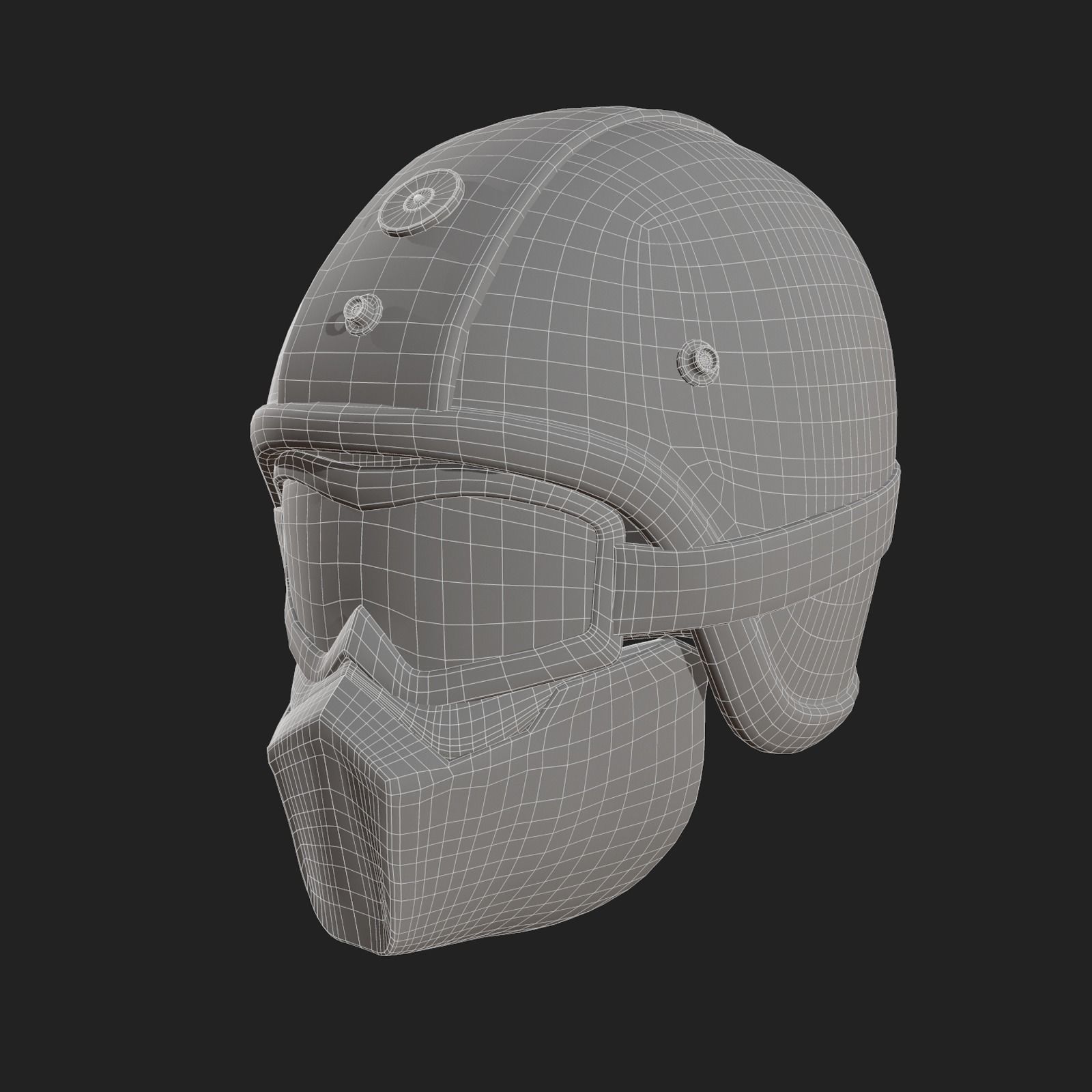 Helmet scifi military combat 3d futuristic technology  Low-poly 3D model_10