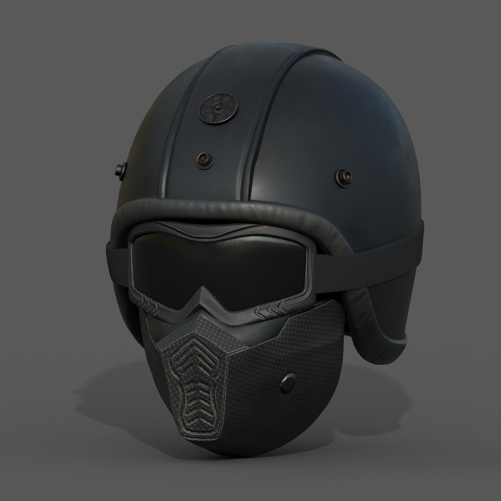Helmet scifi military combat 3d futuristic technology  Low-poly 3D model_3