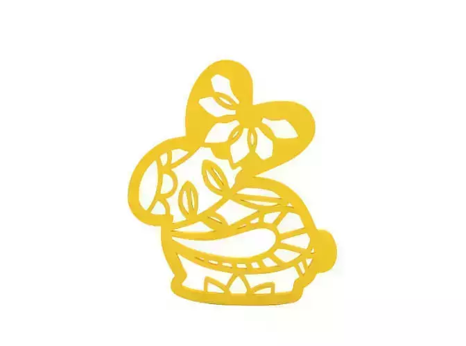 Decoration bunny cut out