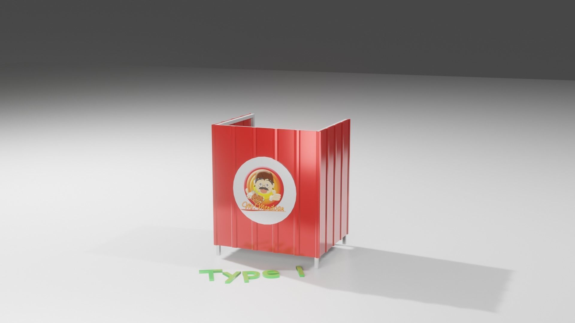 mini booth 3D model_2
