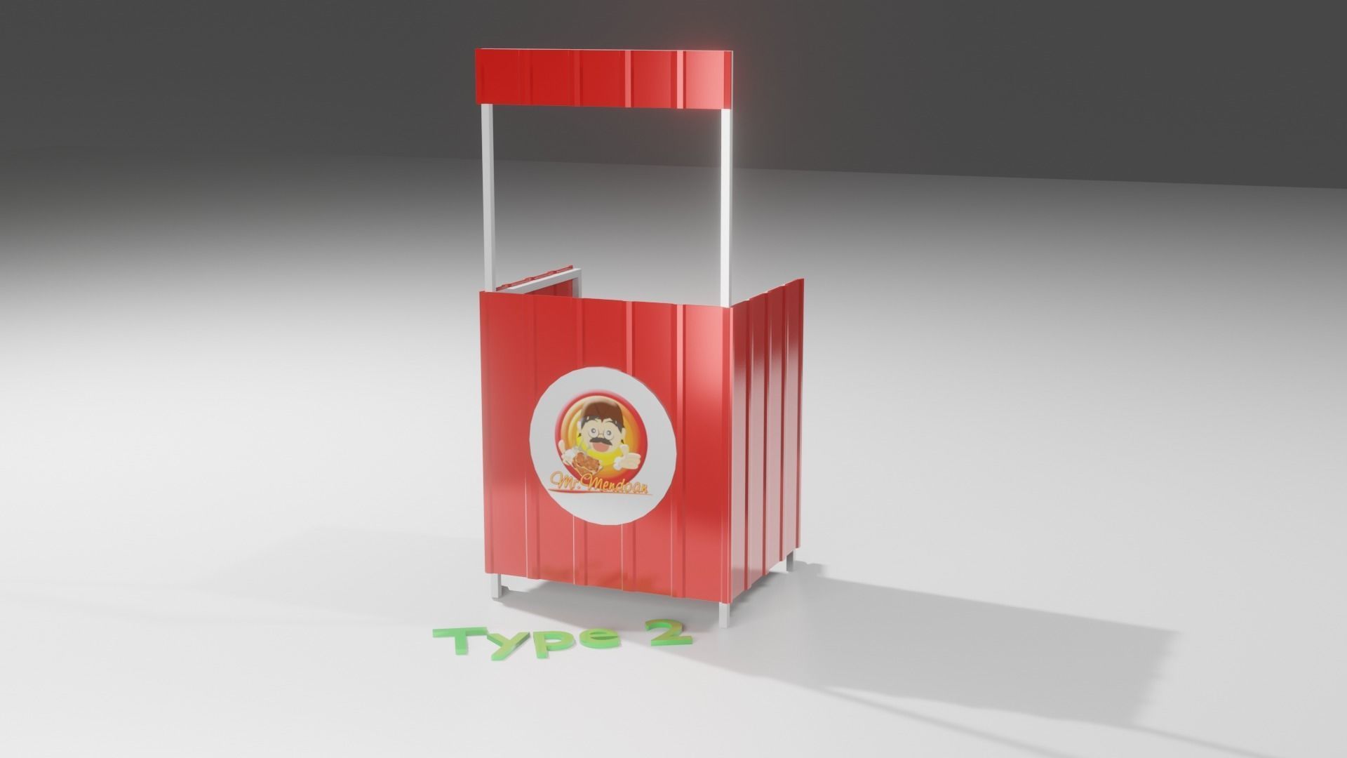 mini booth 3D model_4