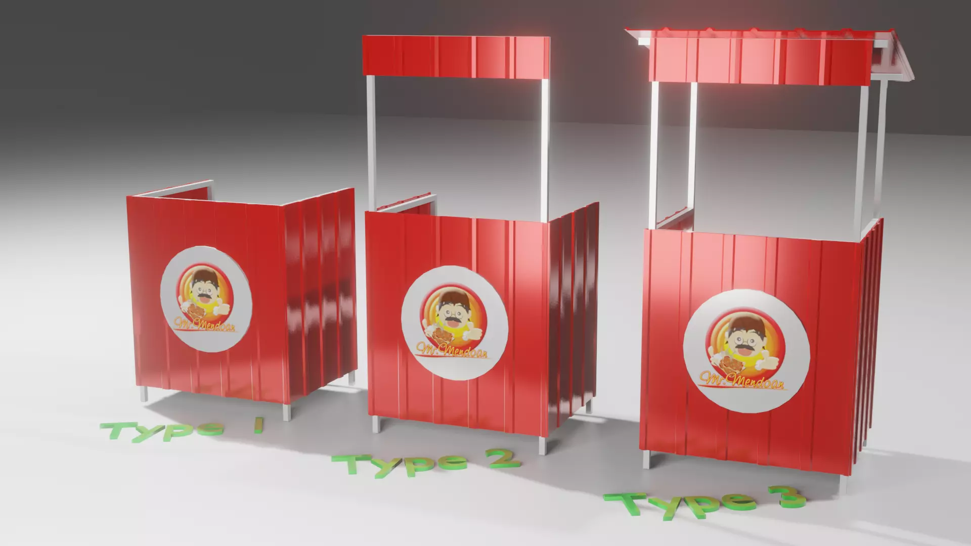 mini booth 3D model_0