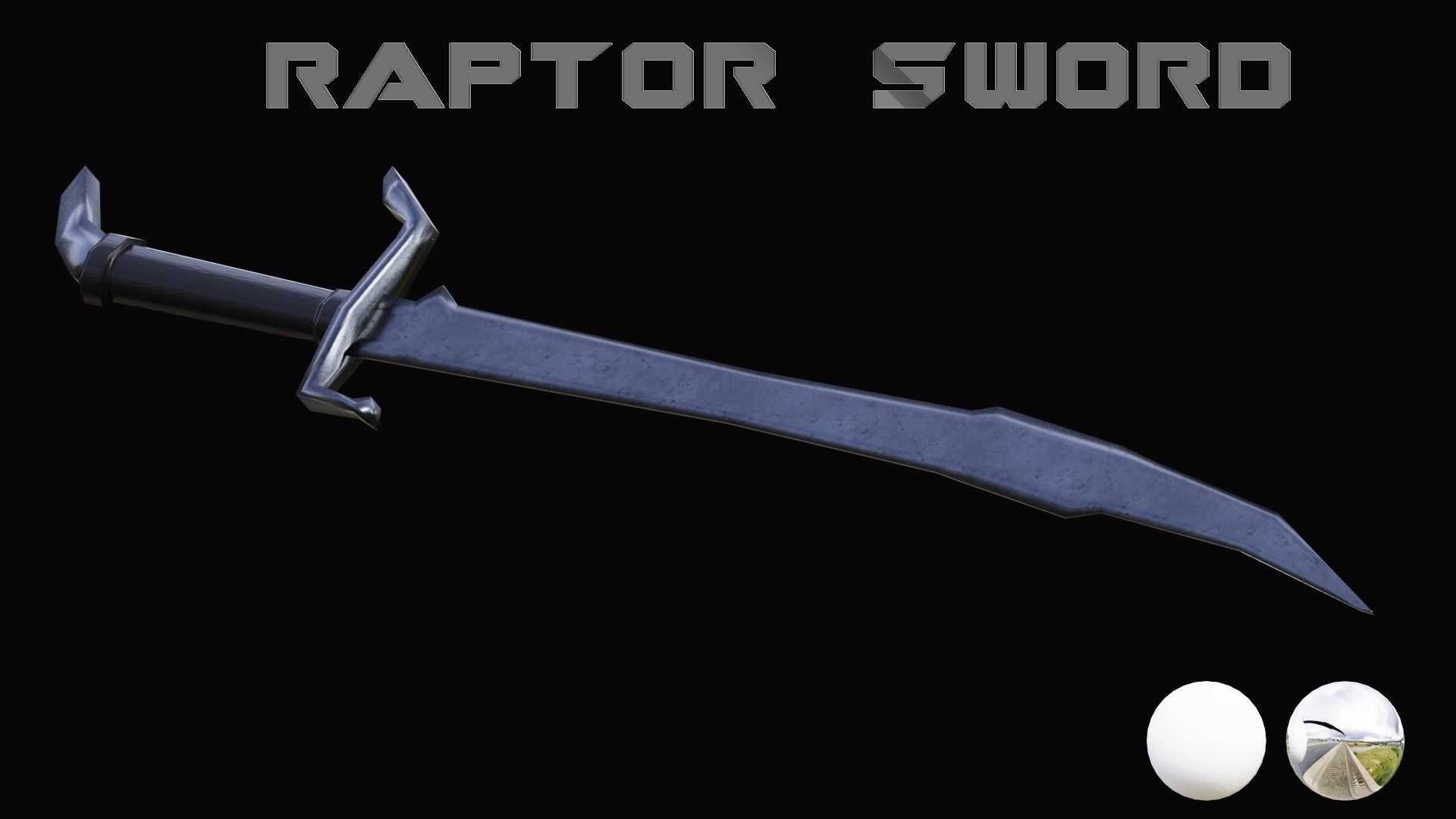 Raptor Sword Low-poly 3D model_5