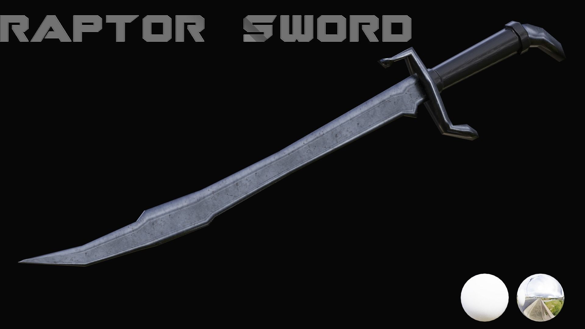 Raptor Sword Low-poly 3D model_6
