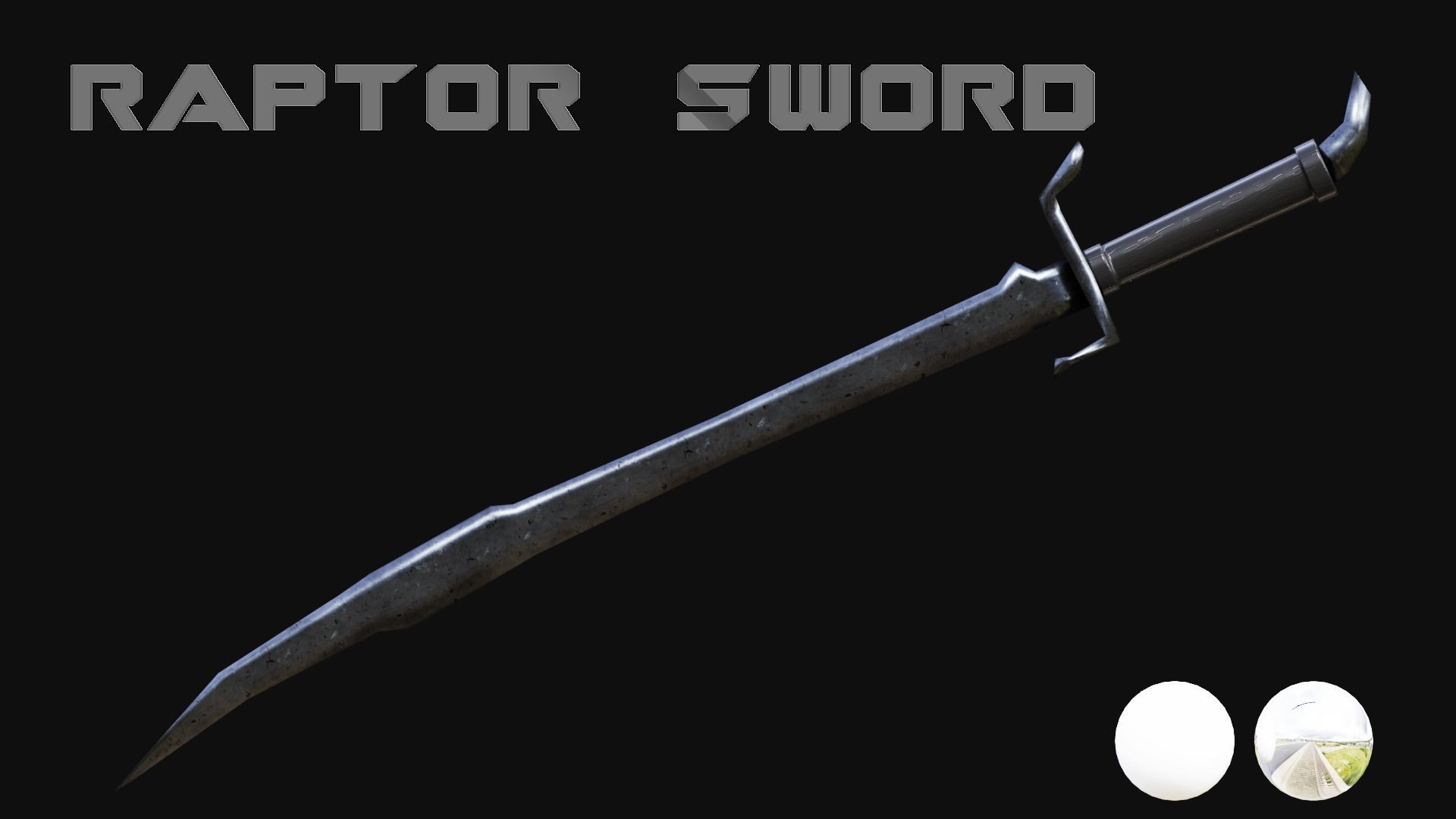 Raptor Sword Low-poly 3D model_2