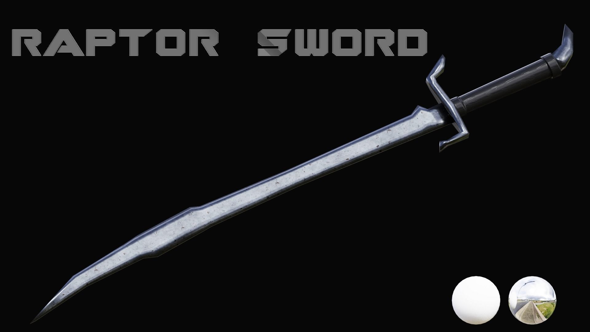 Raptor Sword Low-poly 3D model_3