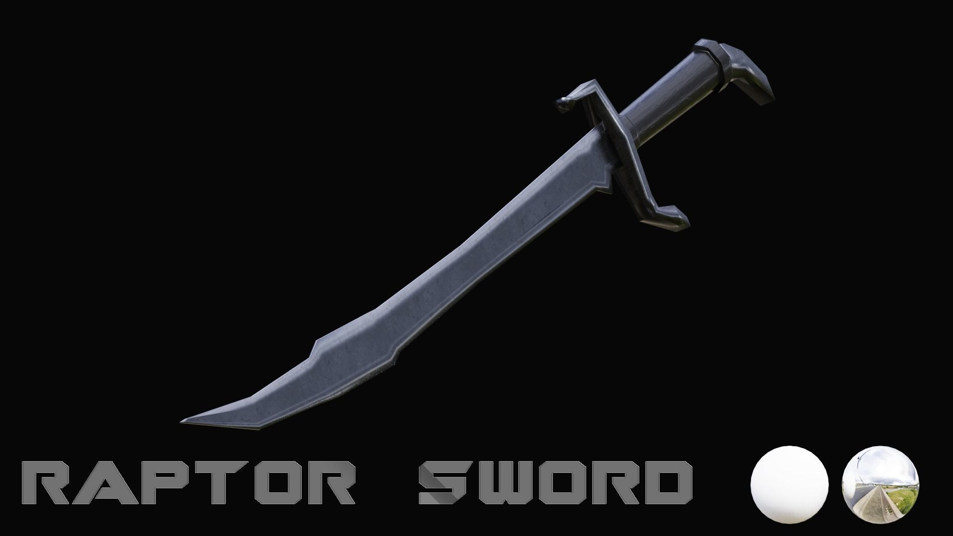 Raptor Sword Low-poly 3D model_7