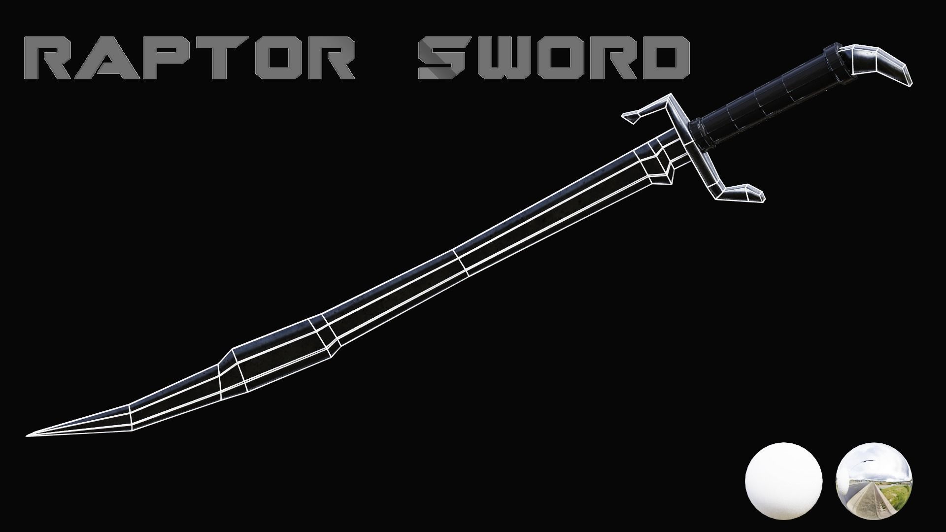 Raptor Sword Low-poly 3D model_8