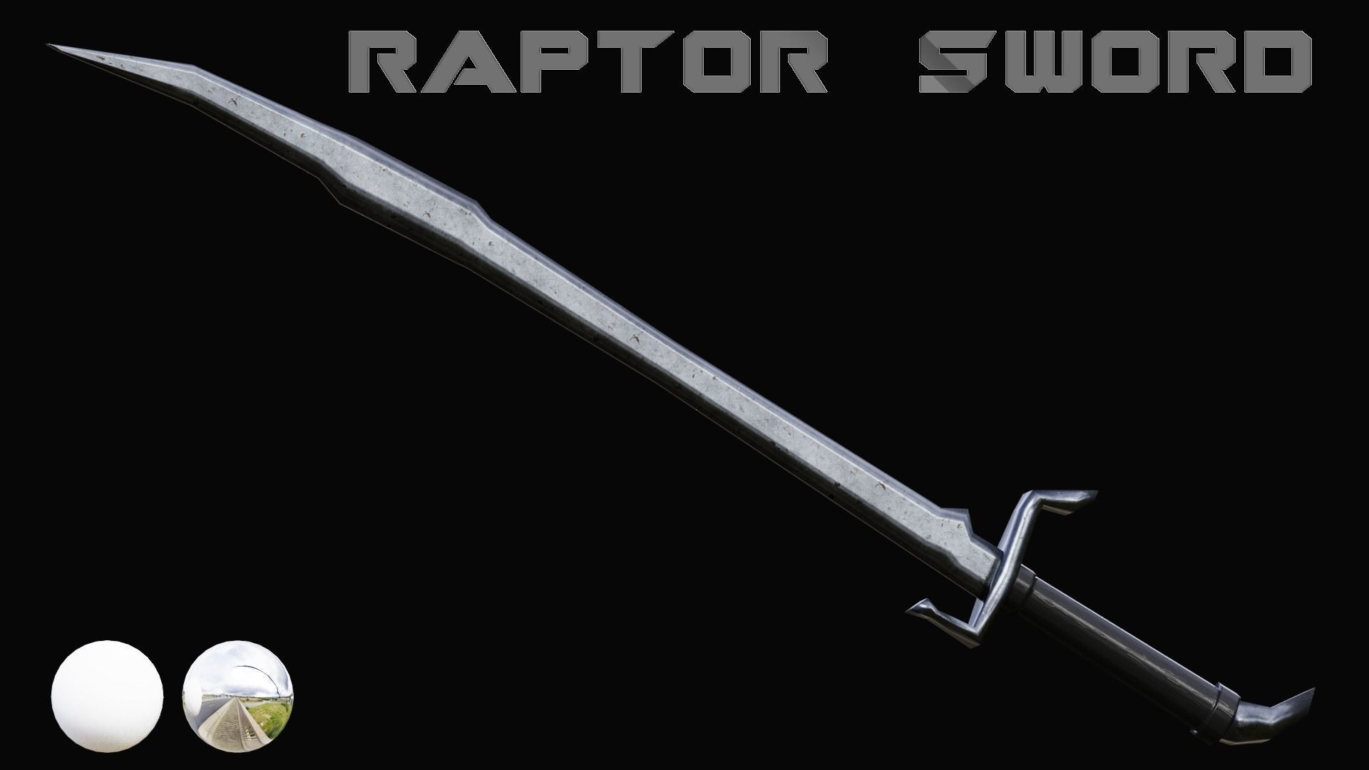 Raptor Sword Low-poly 3D model_4