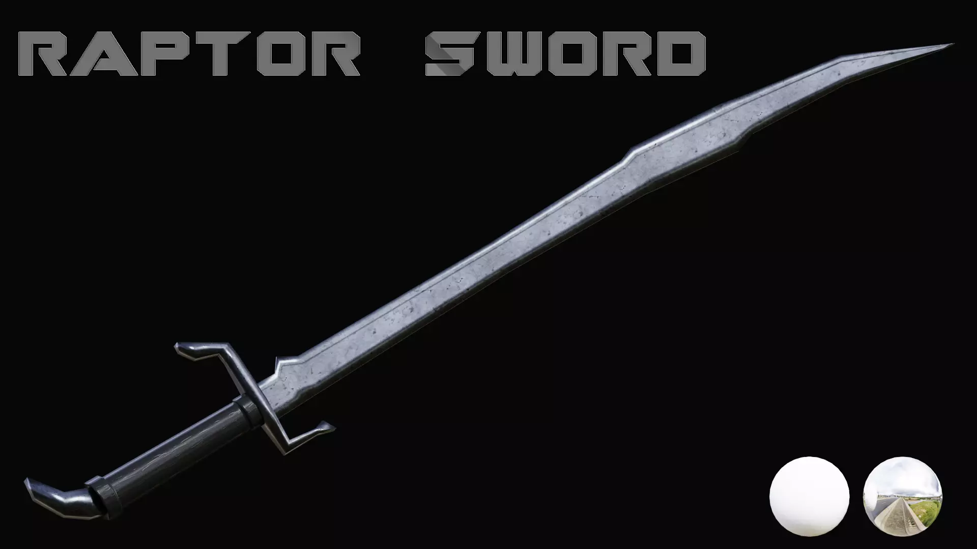 Raptor Sword Low-poly 3D model_0