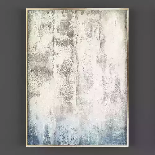 Art83 abstract painting with gold frame