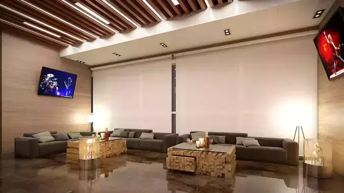Luxury Restaurant Sitting 3D model
