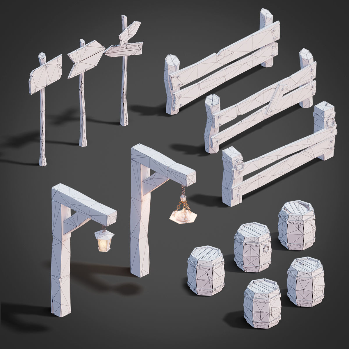 Fantasy props 01 Low-poly 3D model_1