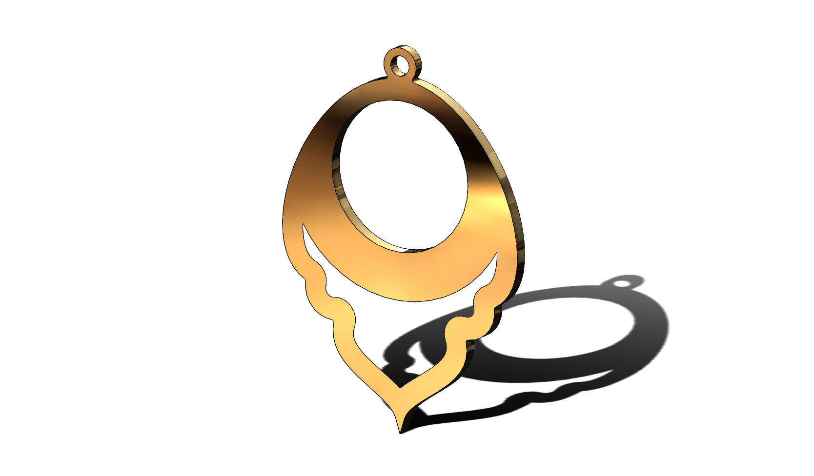 Arabic moucharabieh earrings and pendants 3D print model_23