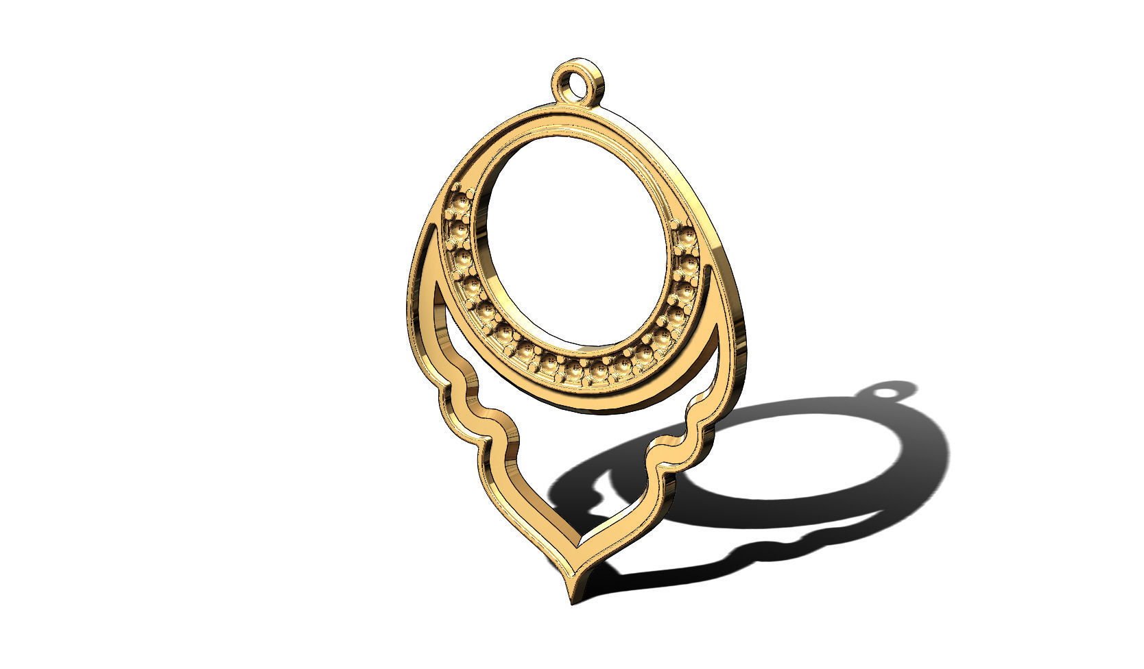 Arabic moucharabieh earrings and pendants 3D print model_14