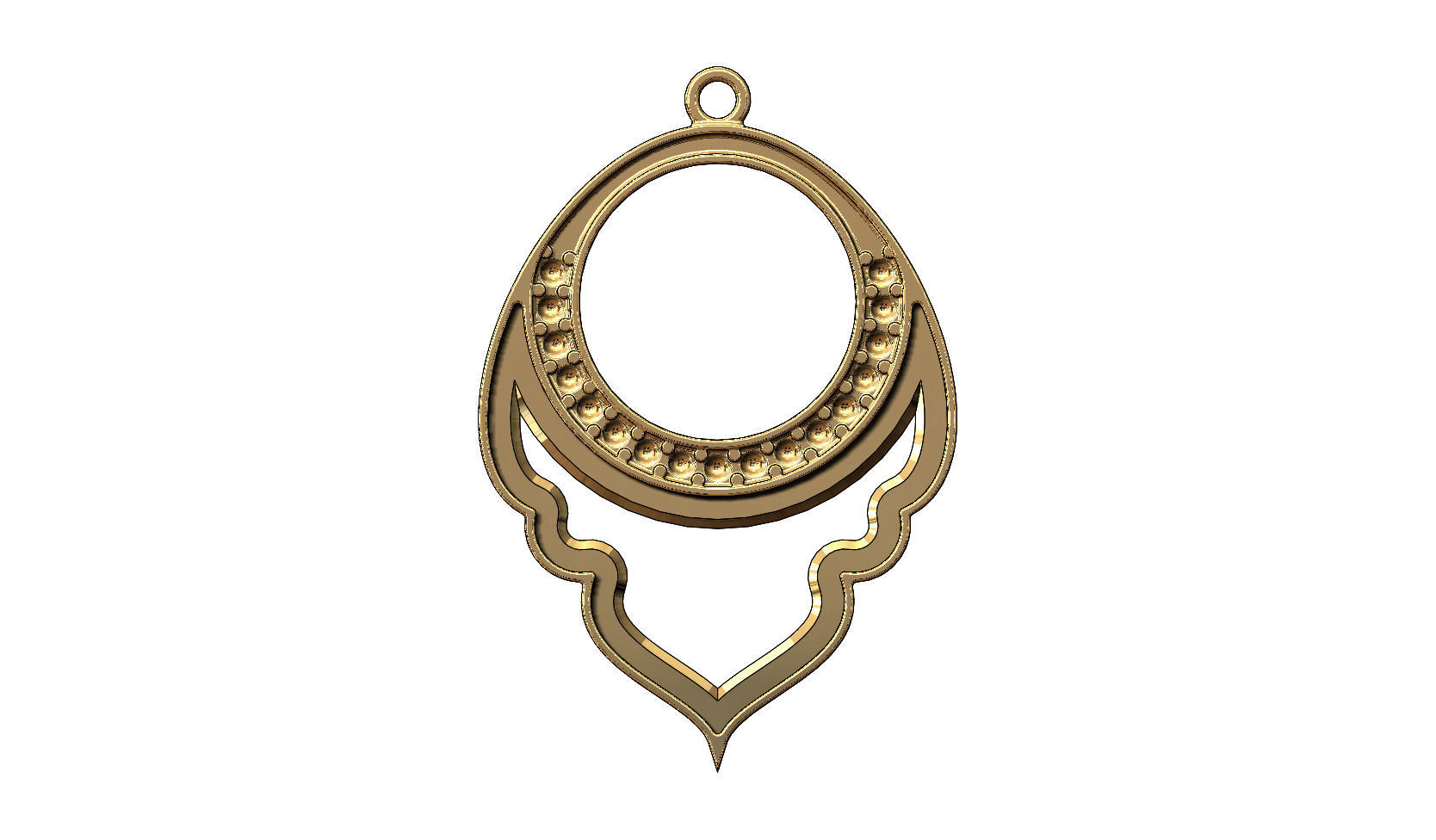 Arabic moucharabieh earrings and pendants 3D print model_6