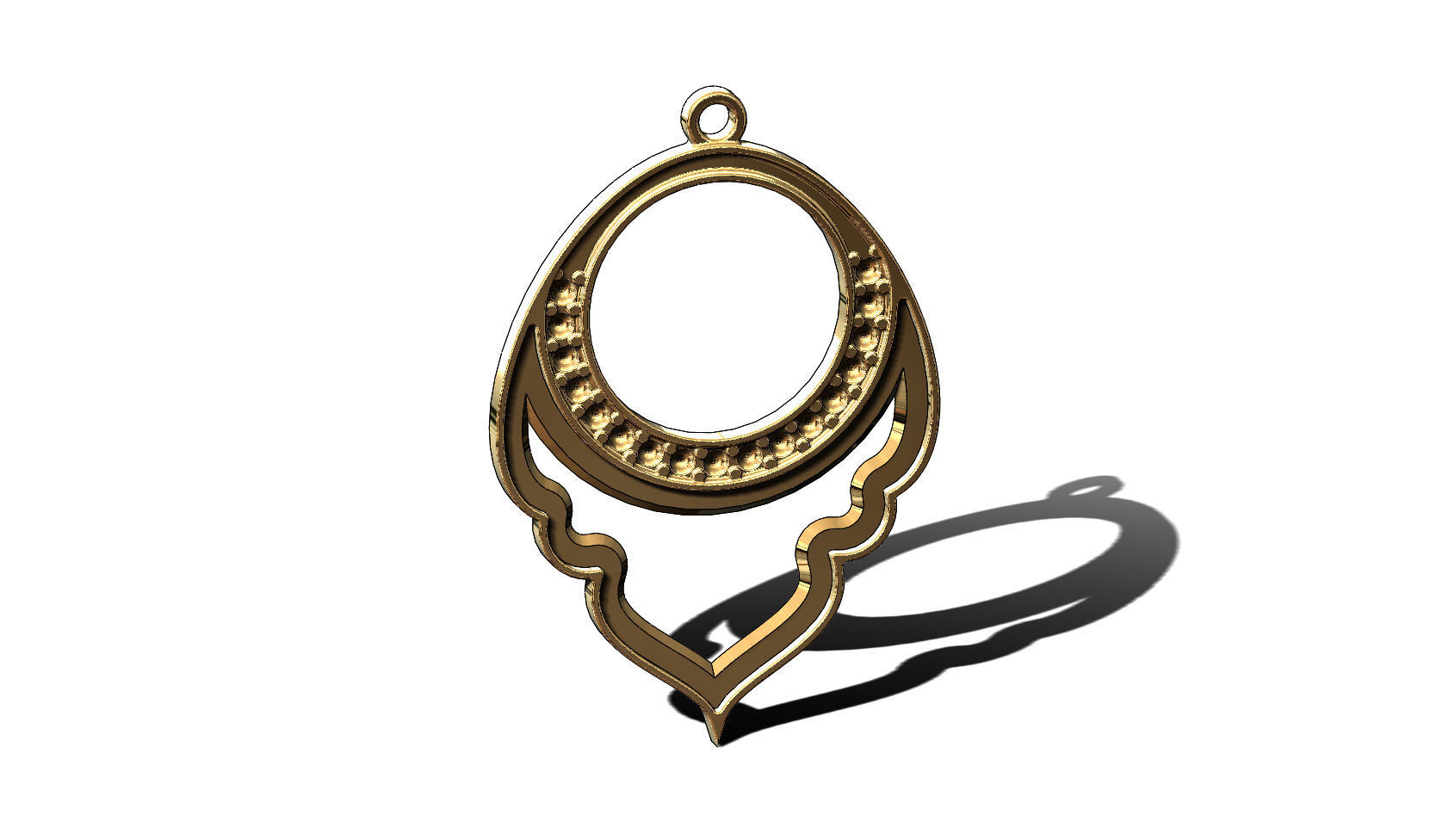 Arabic moucharabieh earrings and pendants 3D print model_16