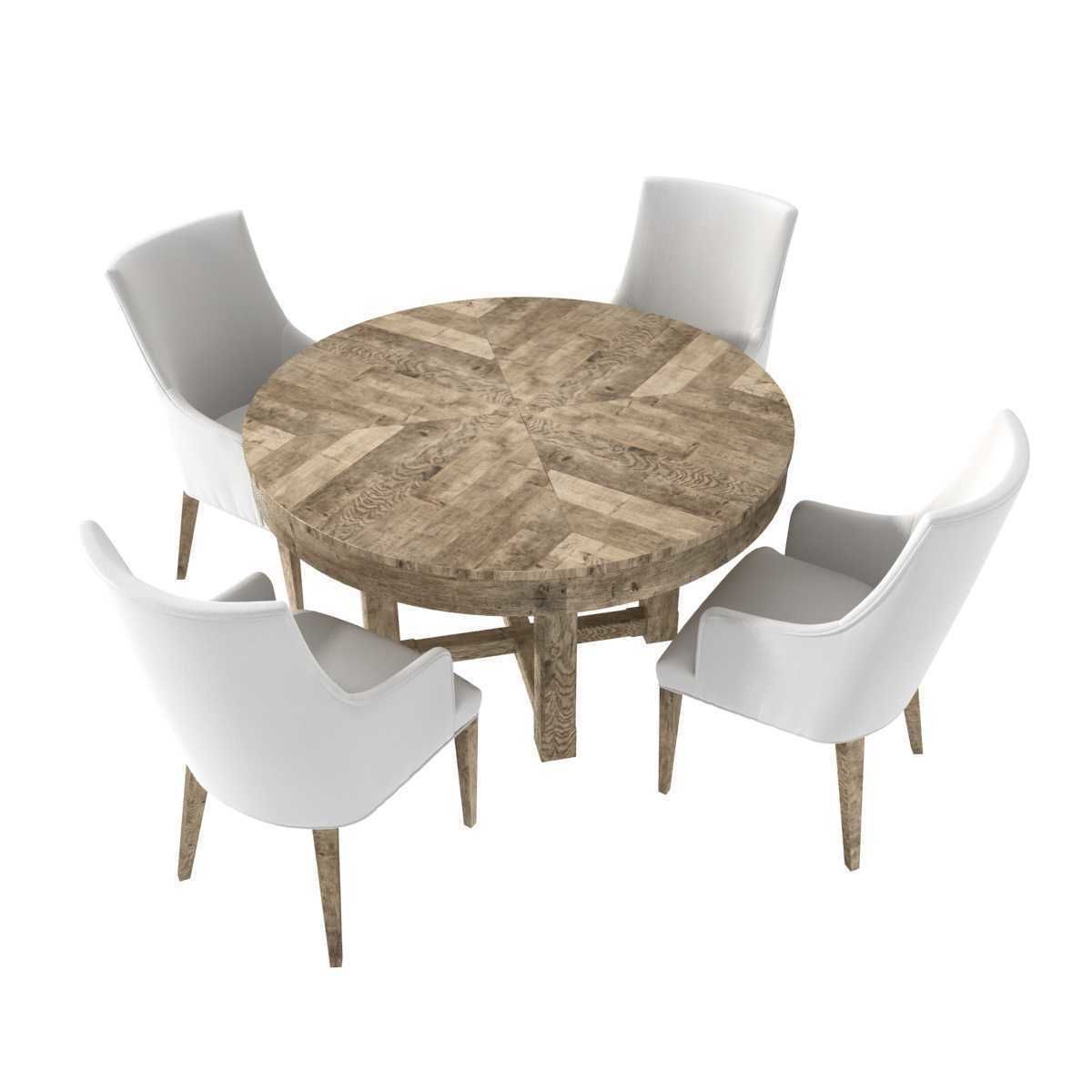 Restoration Hardware ELLA ARMCHAIR and CAYDEN DINING TABLE 3D model_4